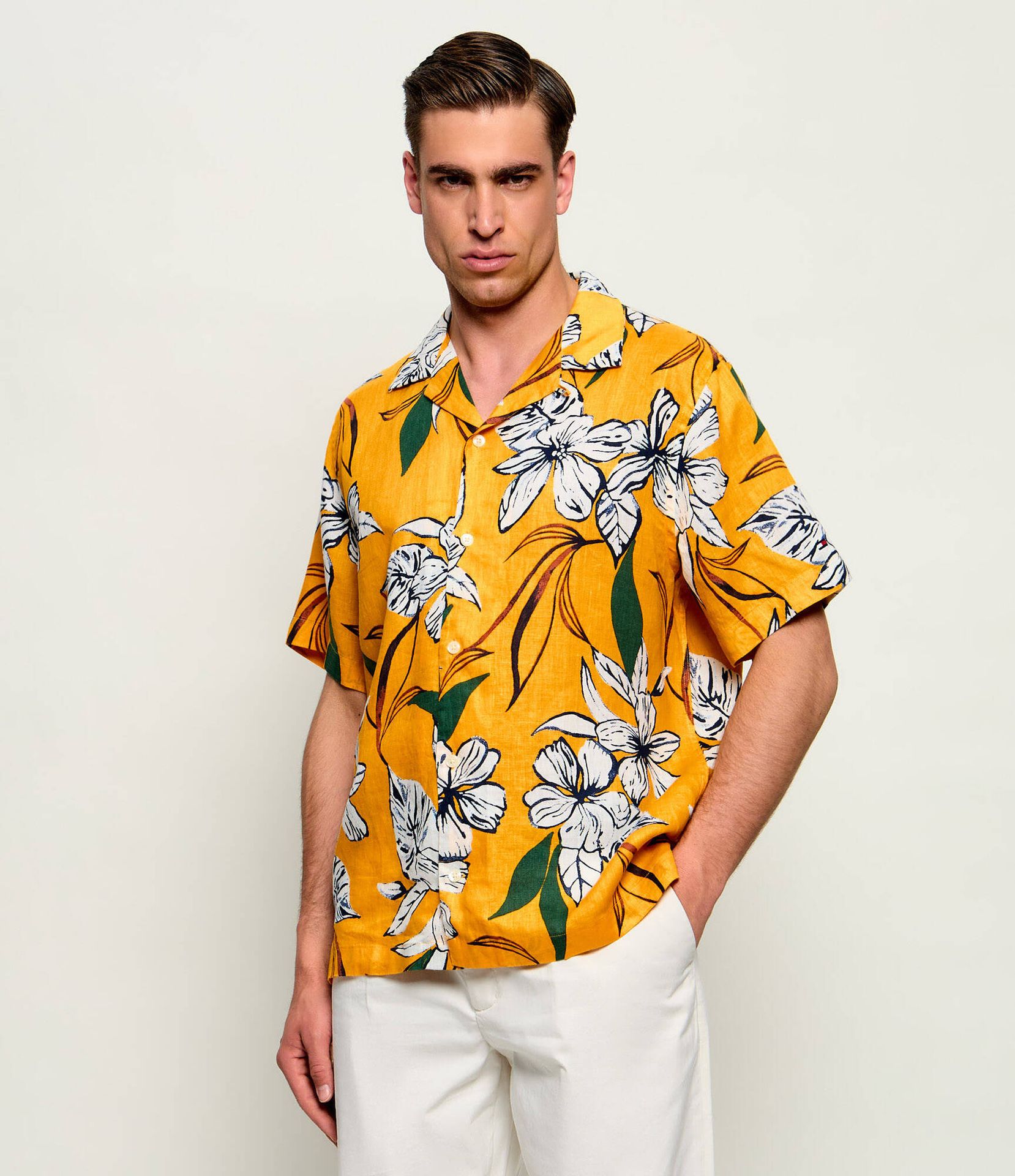 Tommy Hilfiger Lniana koszula RESORT Regular Fit