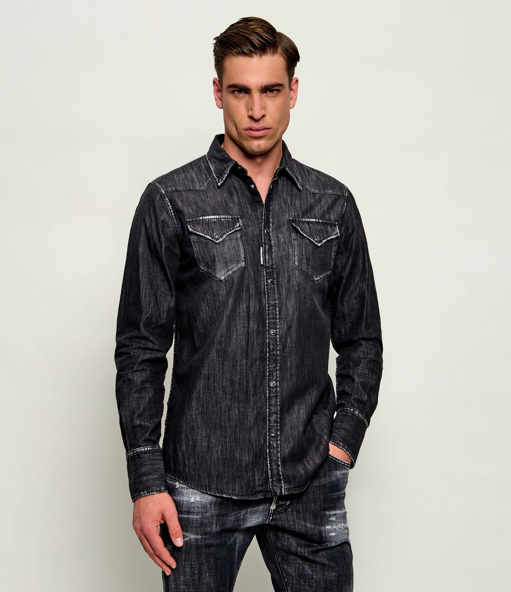 Dsquared2 Jeansowa koszula Regular Fit