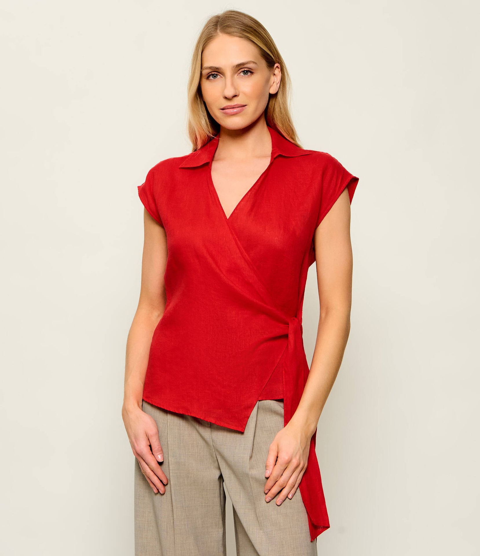 Tommy Hilfiger Lniana bluzka Regular Fit