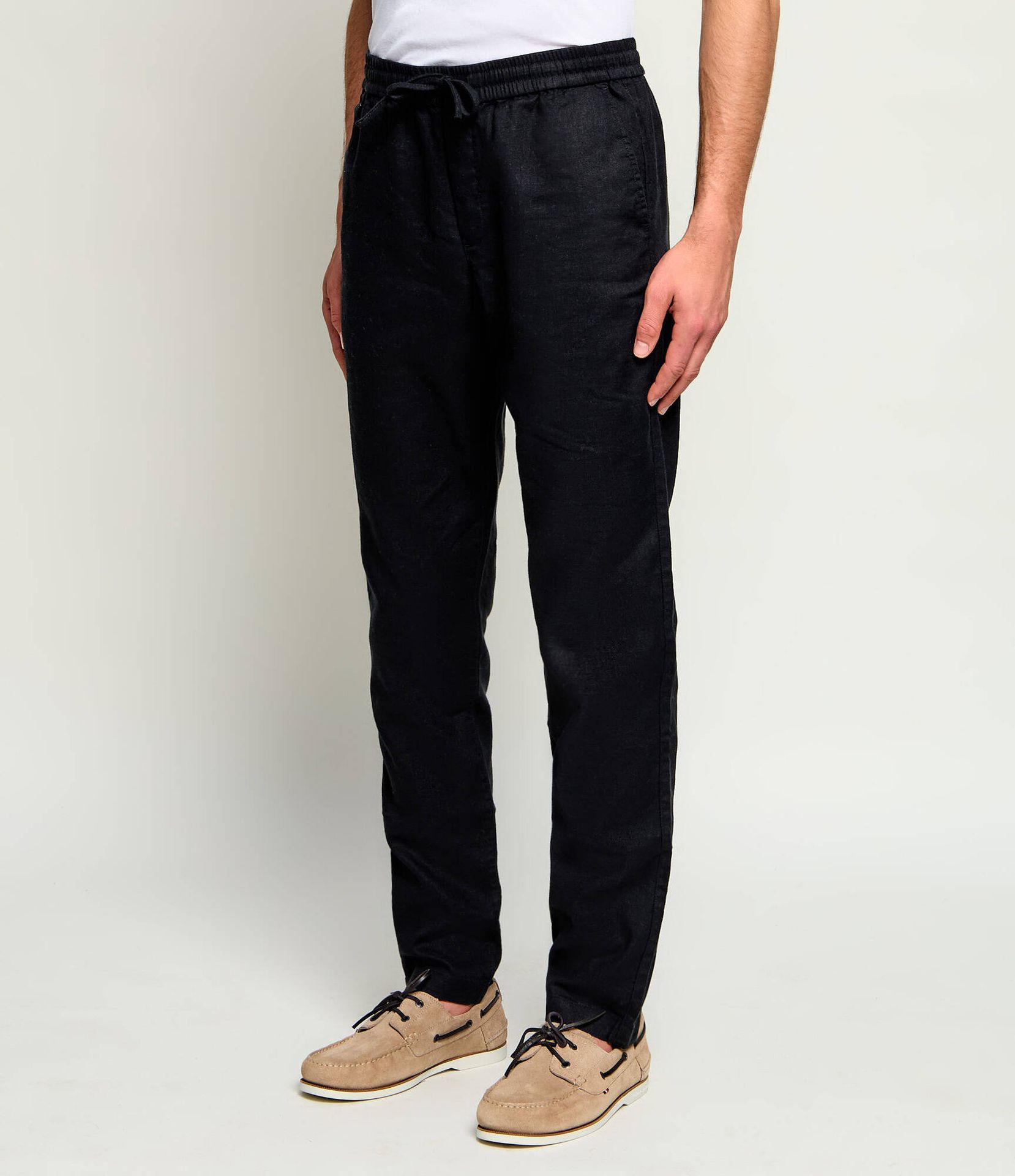 Tommy Hilfiger Lniane spodnie chino HARLEM Regular Fit