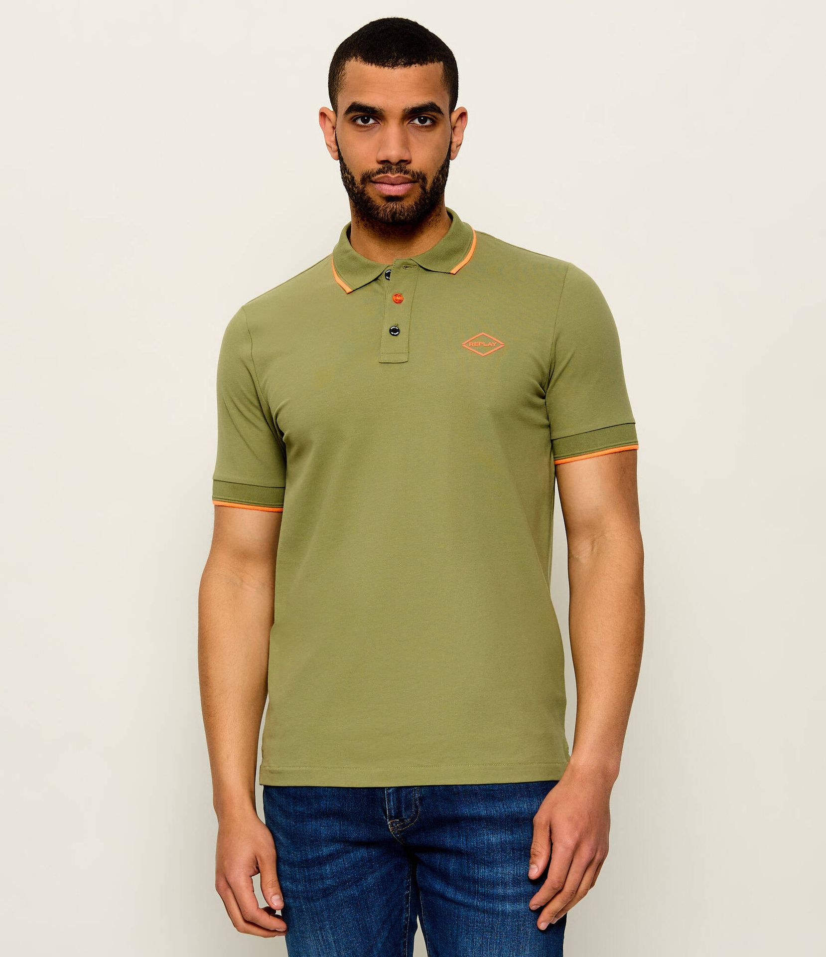 Replay Polo Regular Fit stretch pique