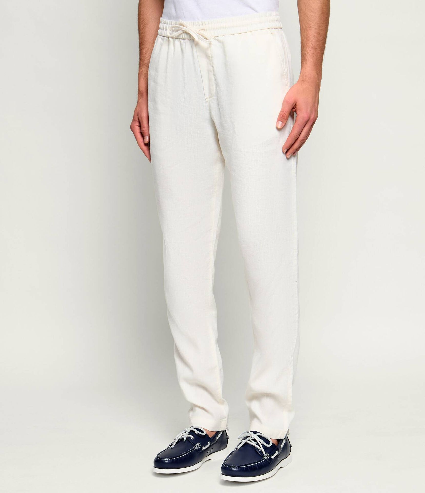 Tommy Hilfiger Lniane spodnie chino HARLEM Regular Fit