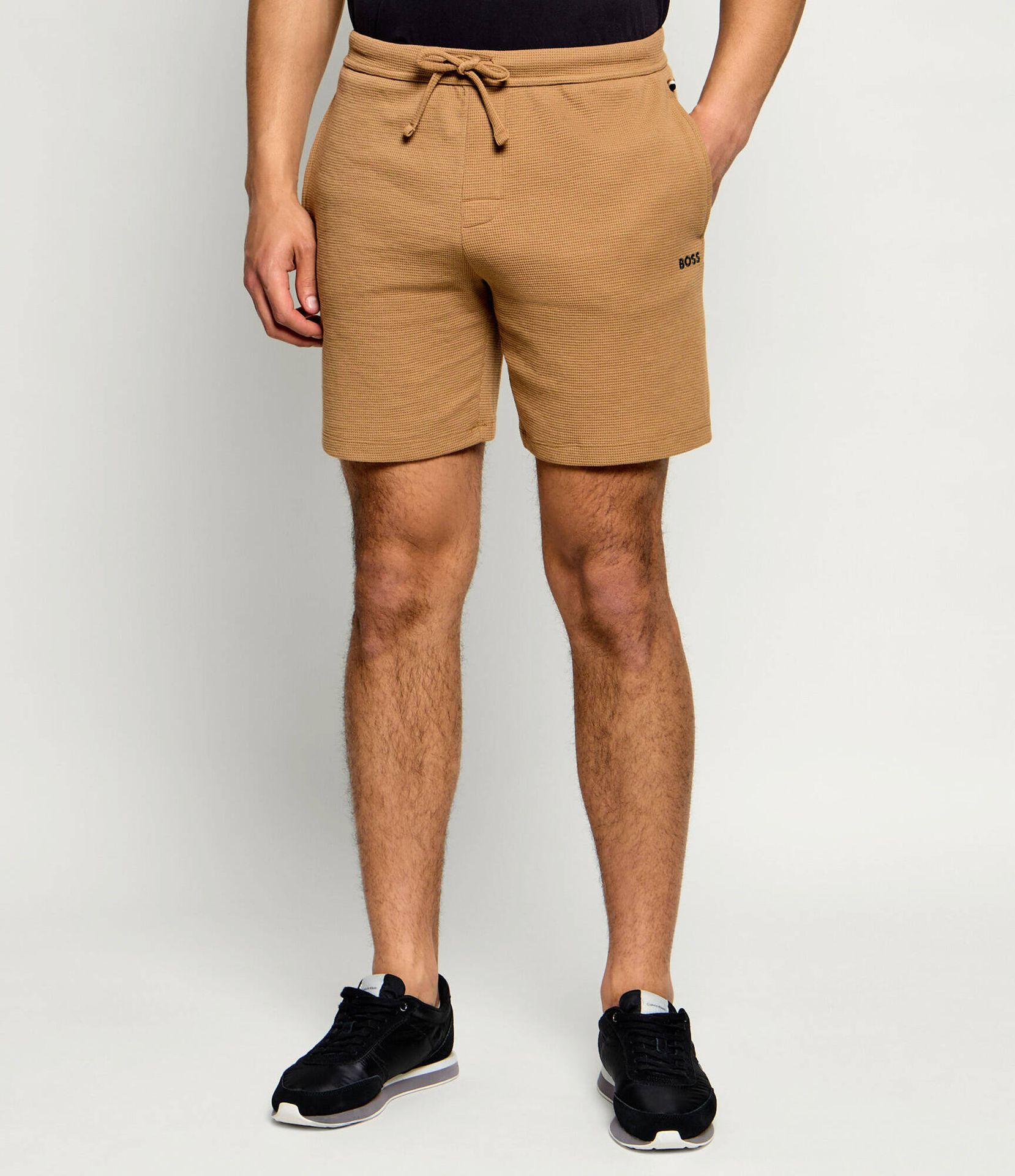 BOSS BLACK Szorty od piżamy Waffle Regular Fit