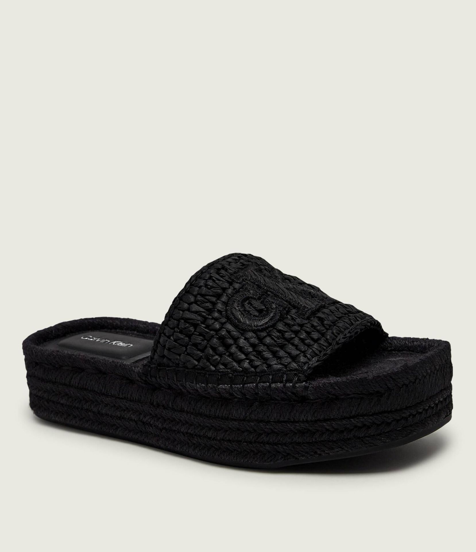 Calvin Klein Klapki z dodatkiem skóry