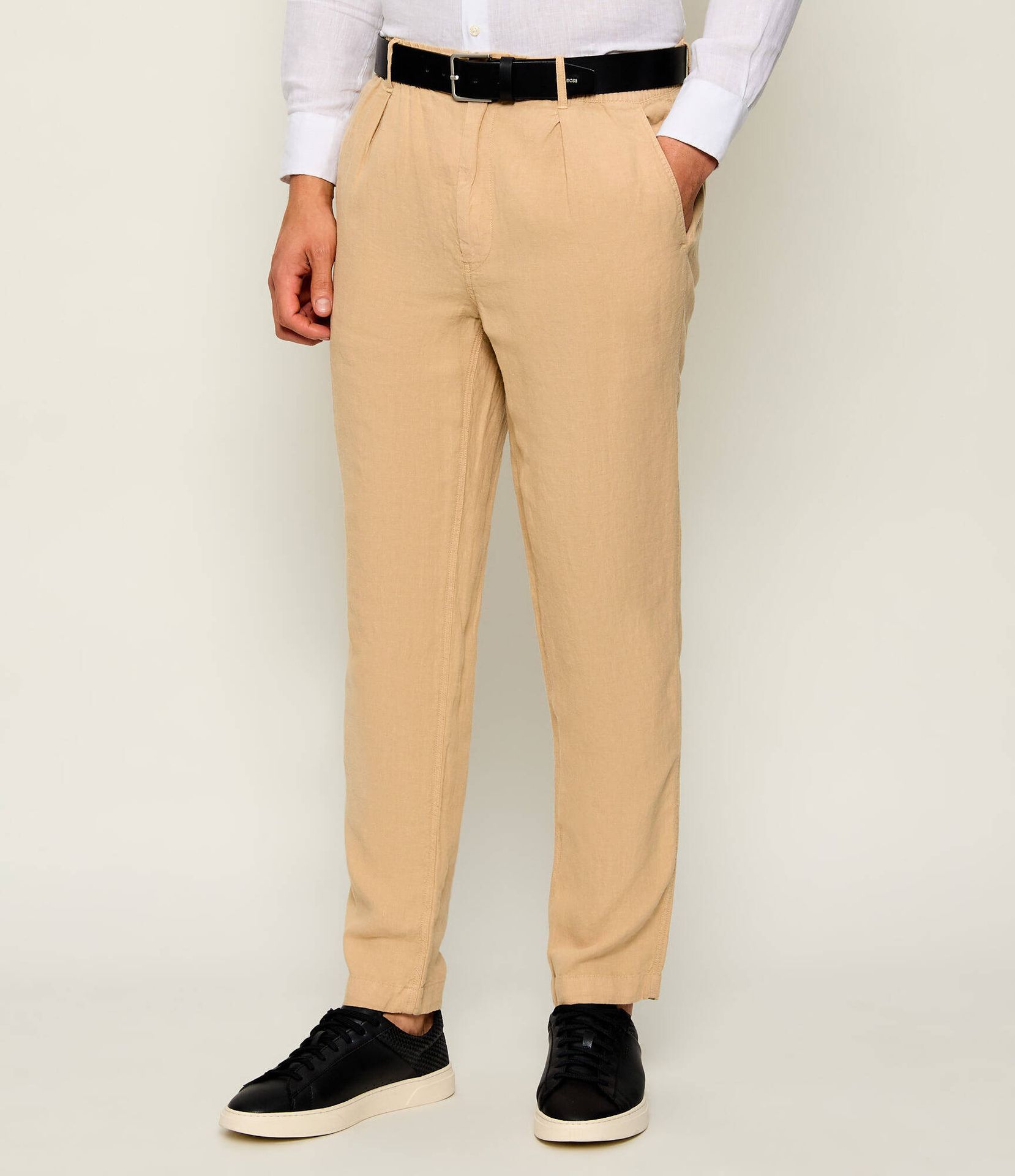 POLO RALPH LAUREN Lniane spodnie chino Slim Fit