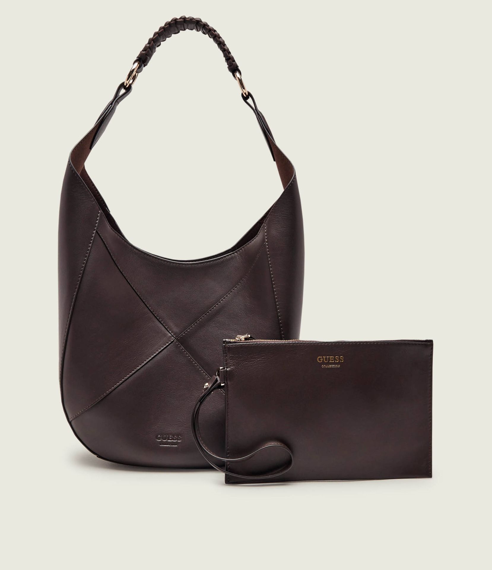 Guess Skórzane hobo + saszetka PAULINE