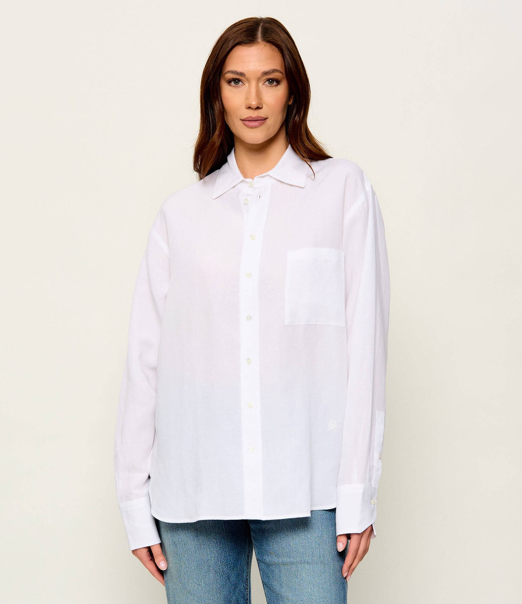 BOSS BLACK Koszula Saturday_1 Relaxed fit z dodatkiem lnu