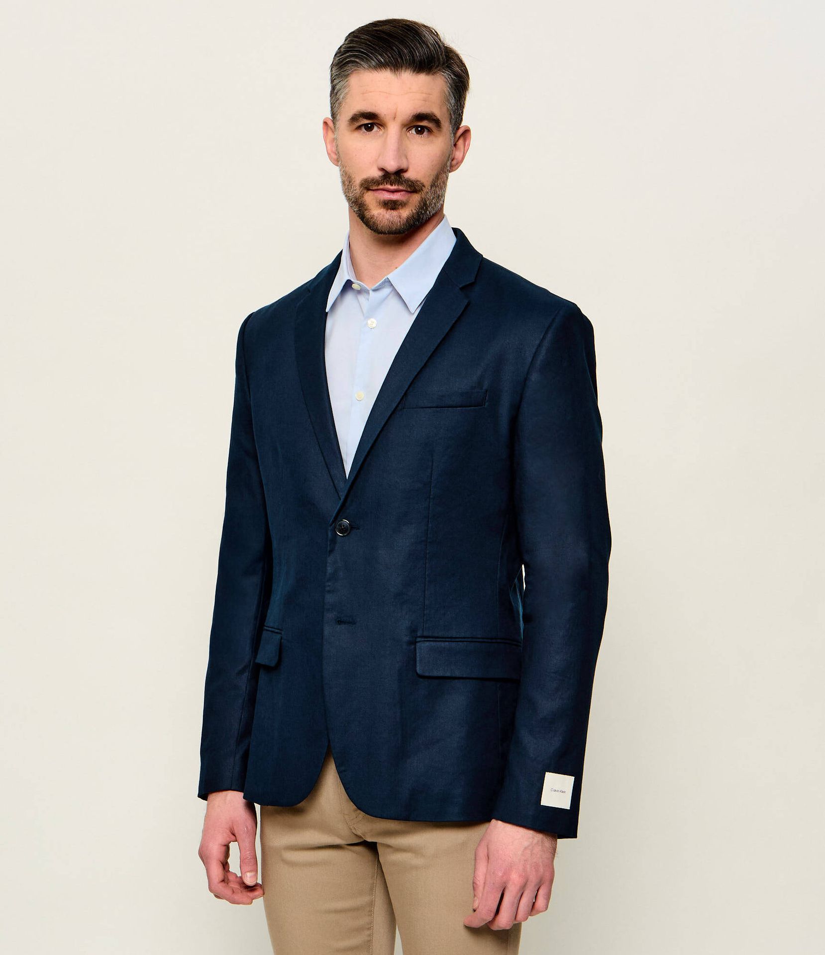 Calvin Klein Lniana marynarka Slim Fit