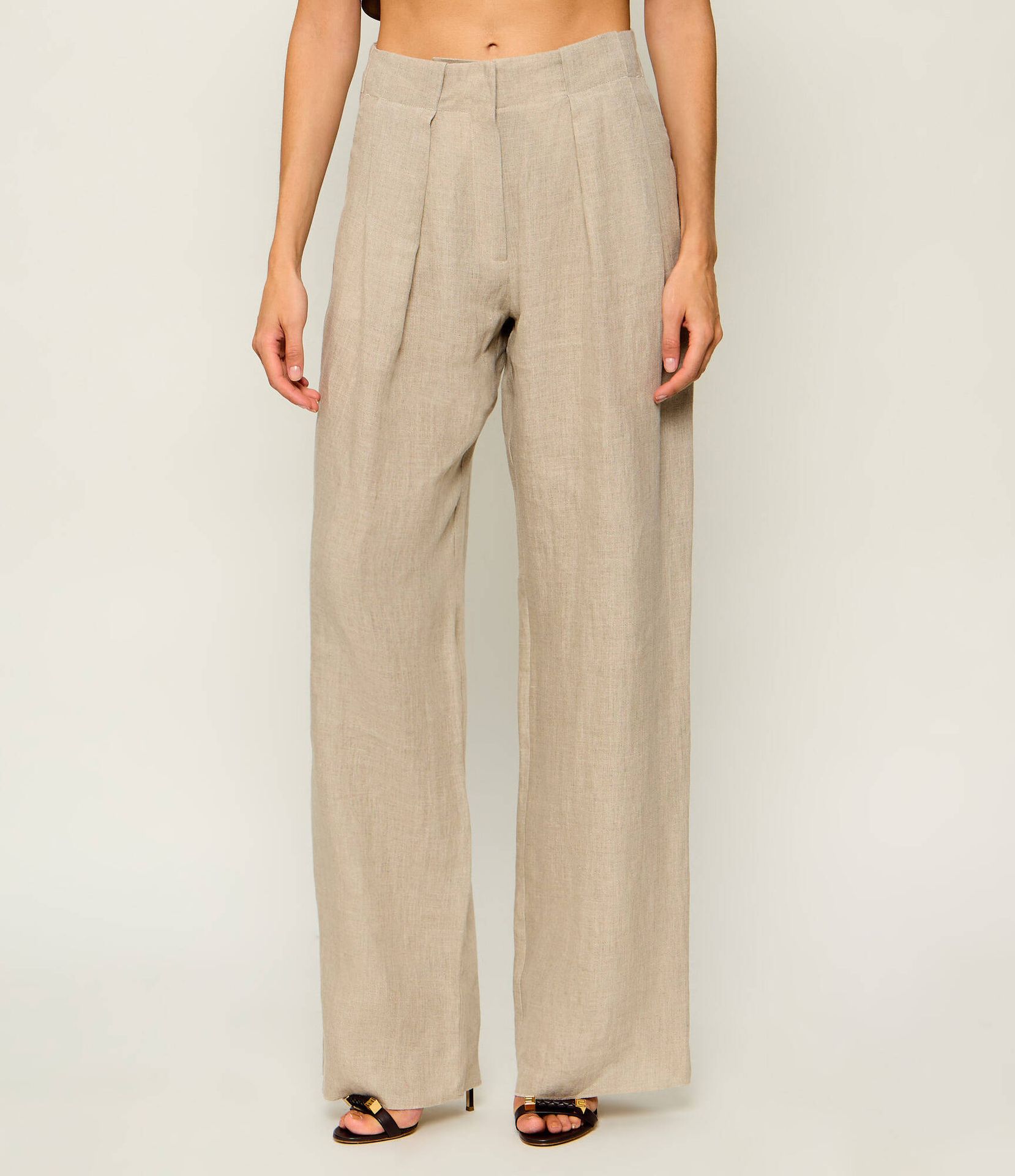 Marella Lniane spodnie MLLRETE Relaxed fit