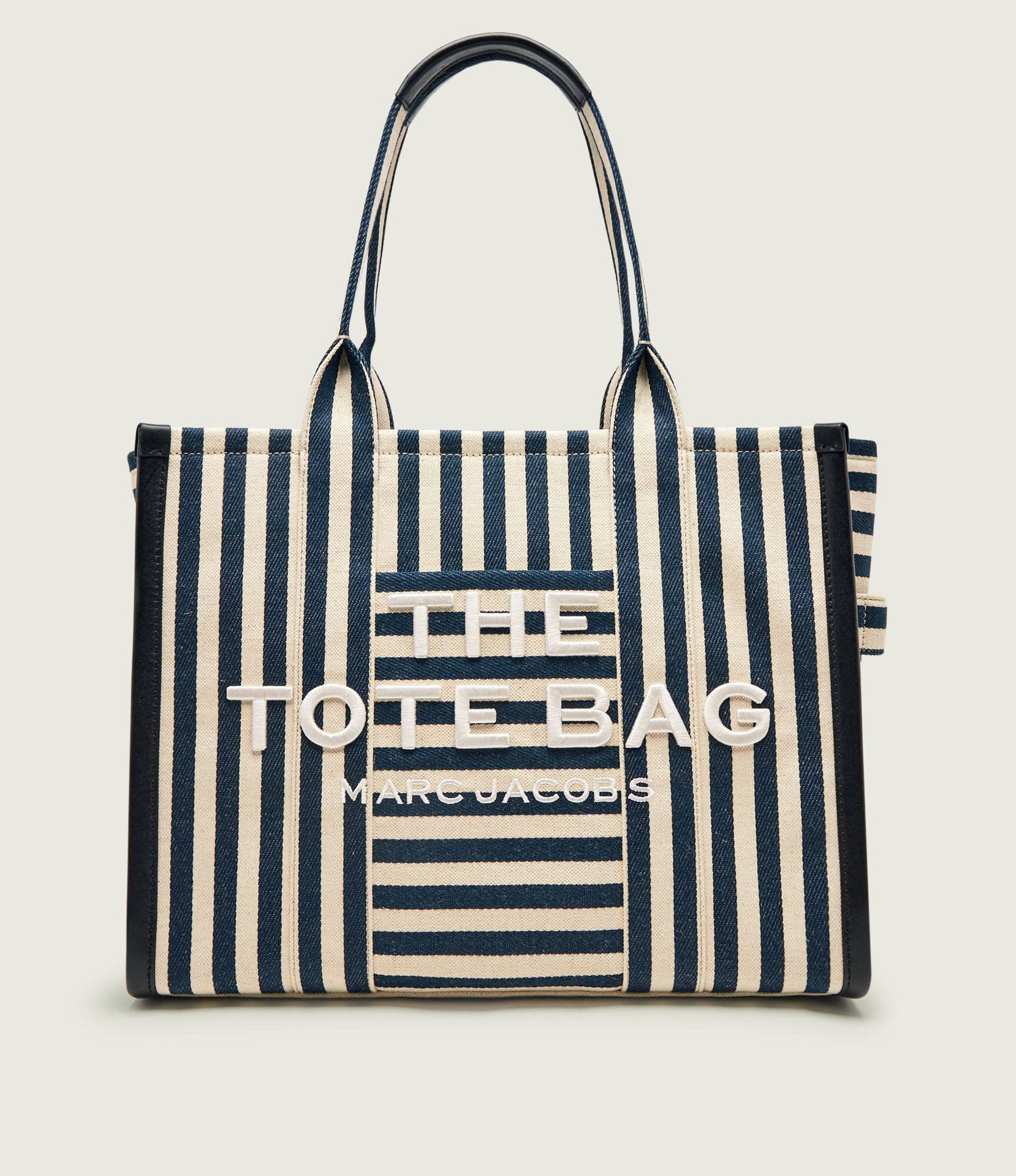Marc Jacobs Shopperka THE LARGE TOTE z dodatkiem lnu