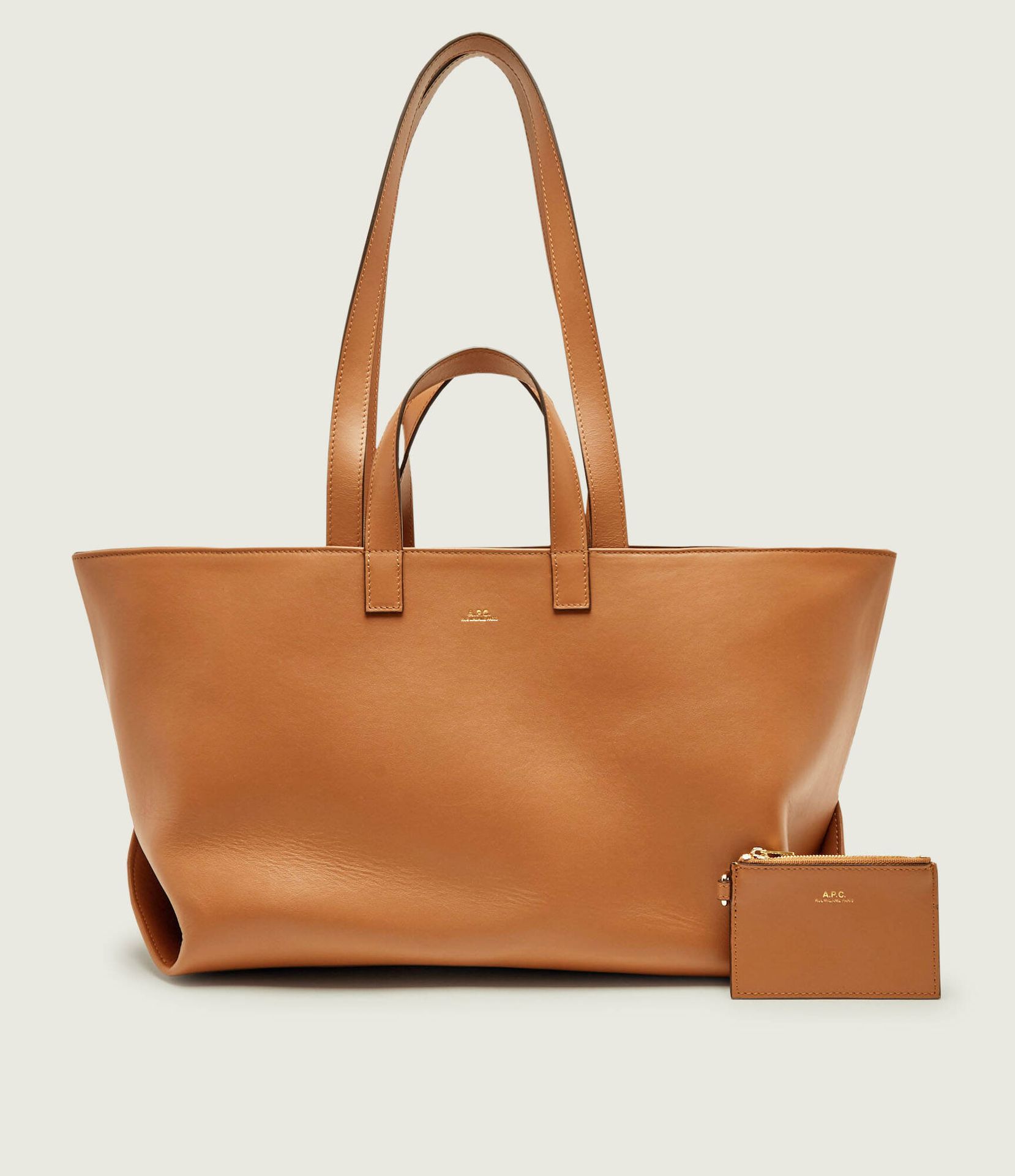 A.P.C. Skórzana shopperka + saszetka Le Drummer