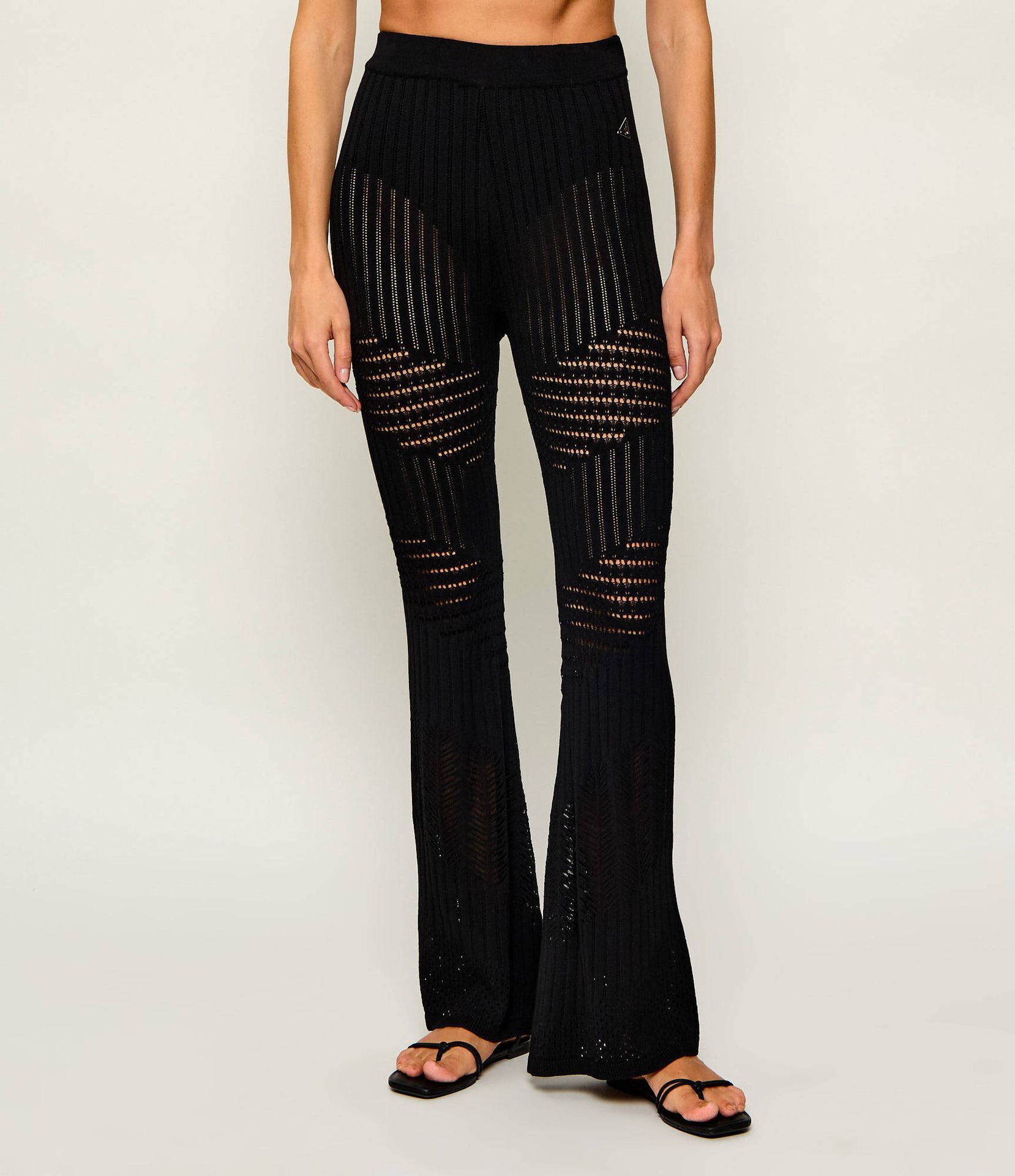 AKEP Spodnie dzianinowe flare fit