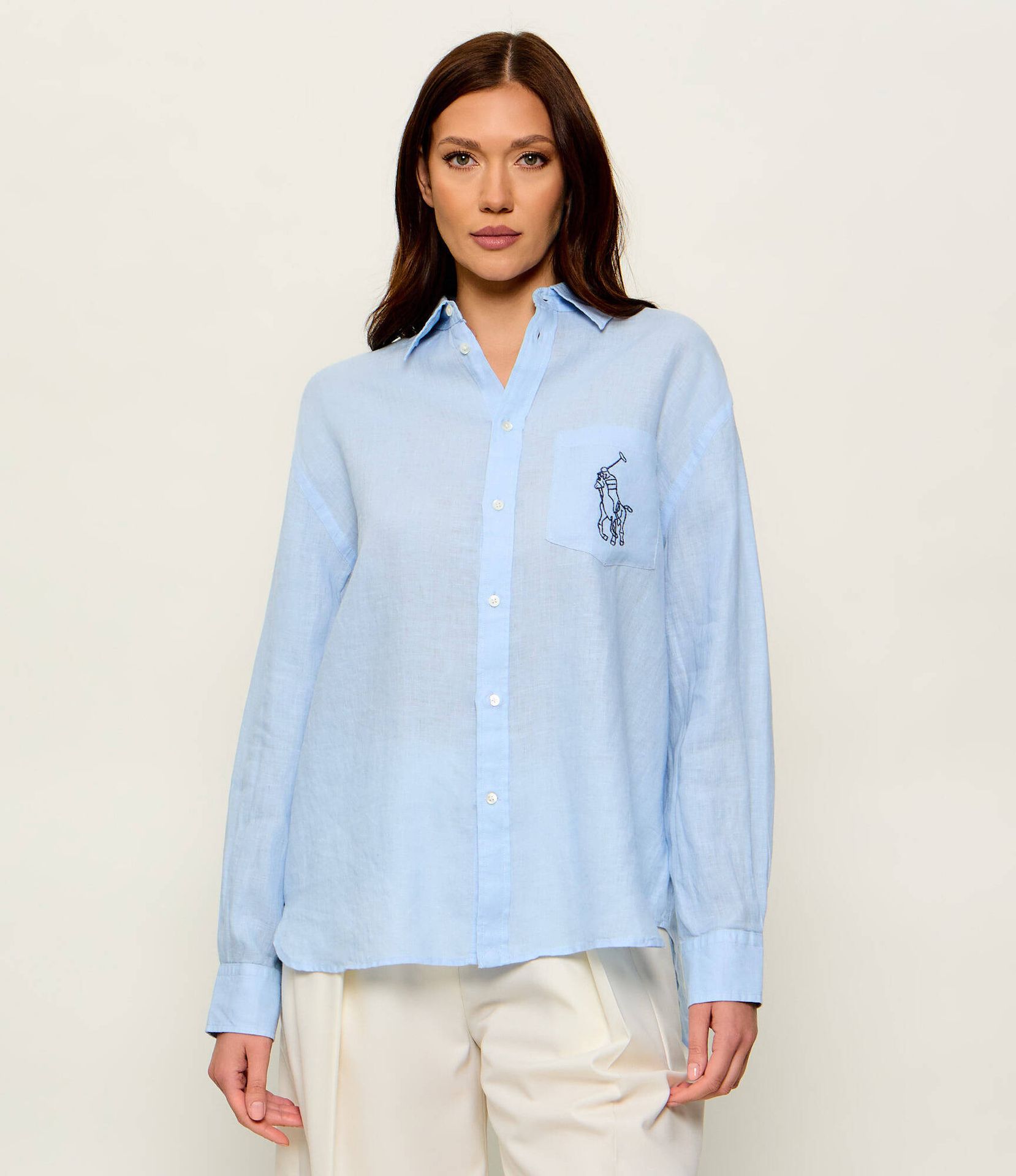 POLO RALPH LAUREN Lniana koszula Pony Oversize fit