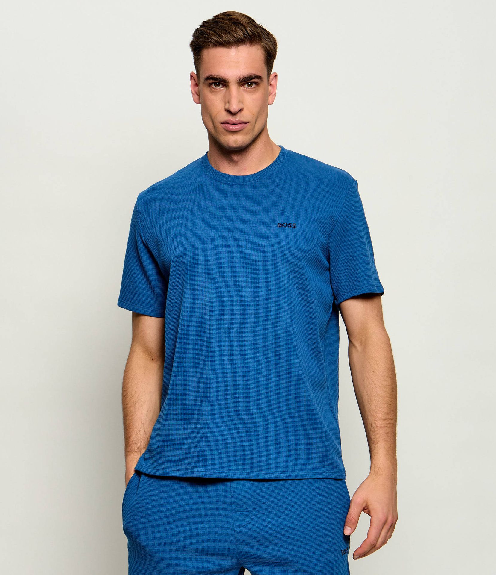 BOSS BLACK Góra od piżamy Waffle Regular Fit