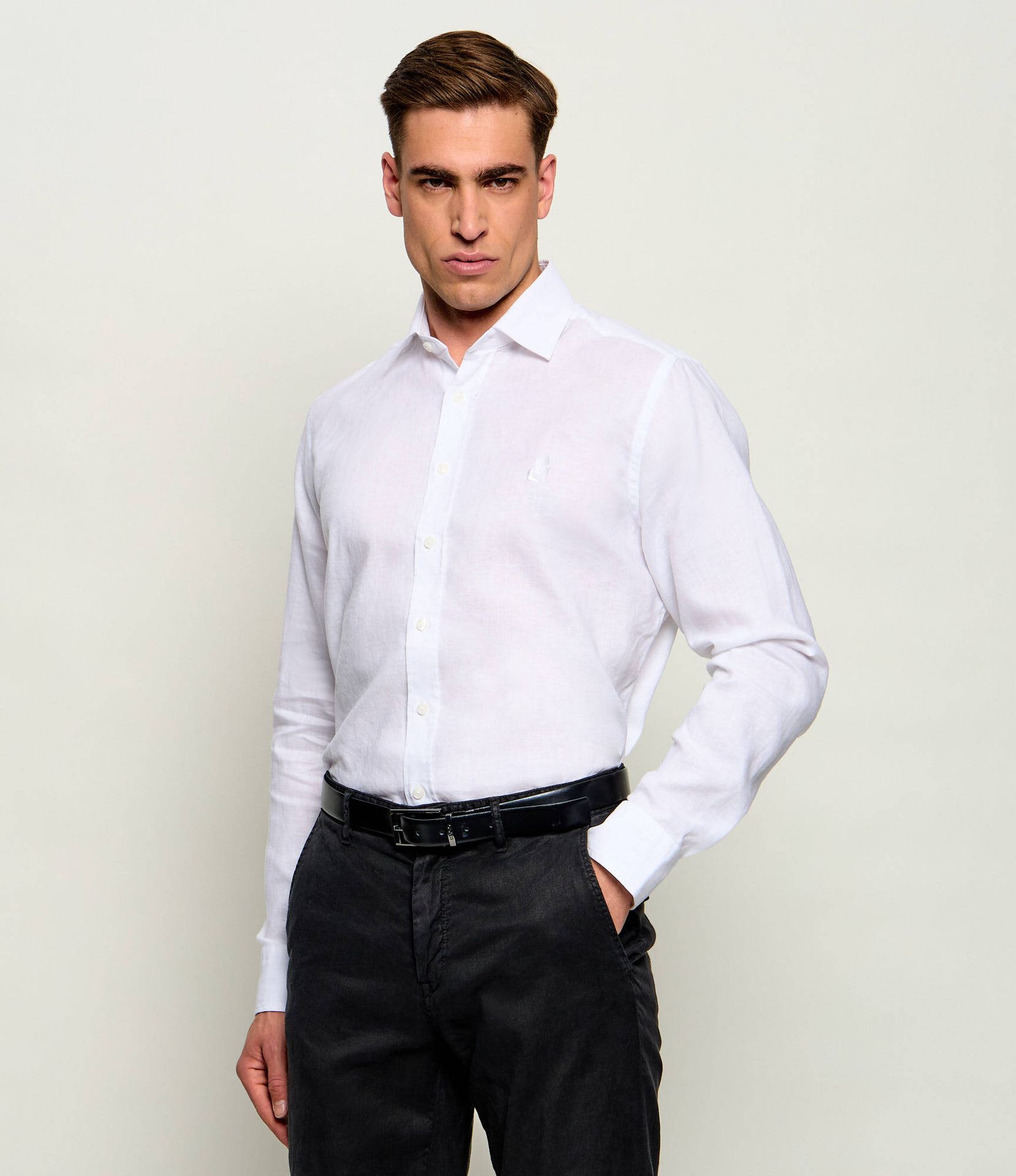 Karl Lagerfeld Lniana koszula Modern fit