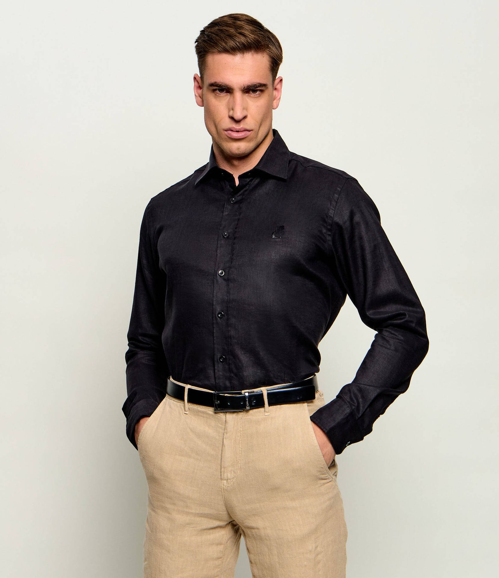 Karl Lagerfeld Lniana koszula Modern fit