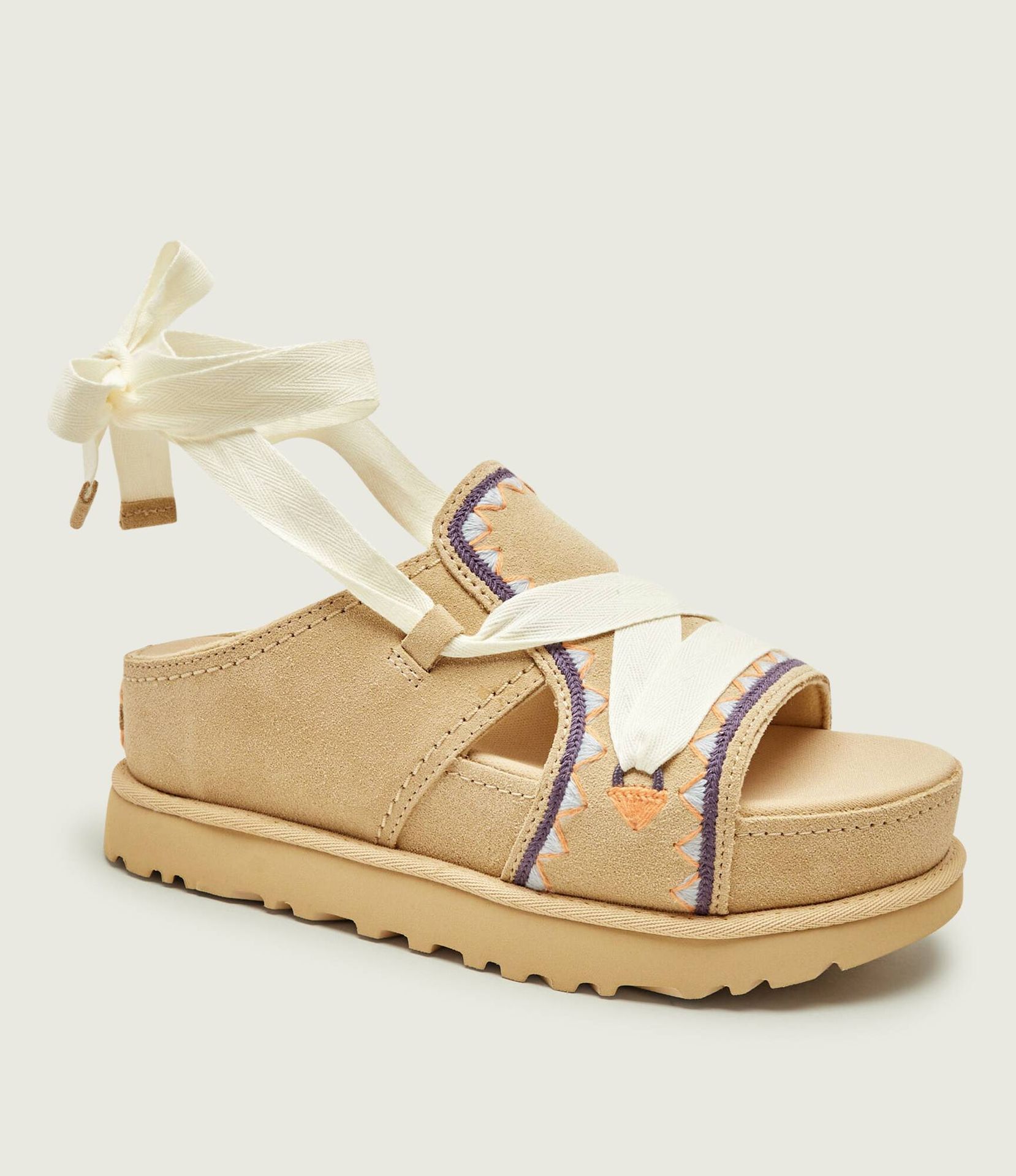 UGG Sandały W GOLDENSTAR HI ARTISTITCH zamsz