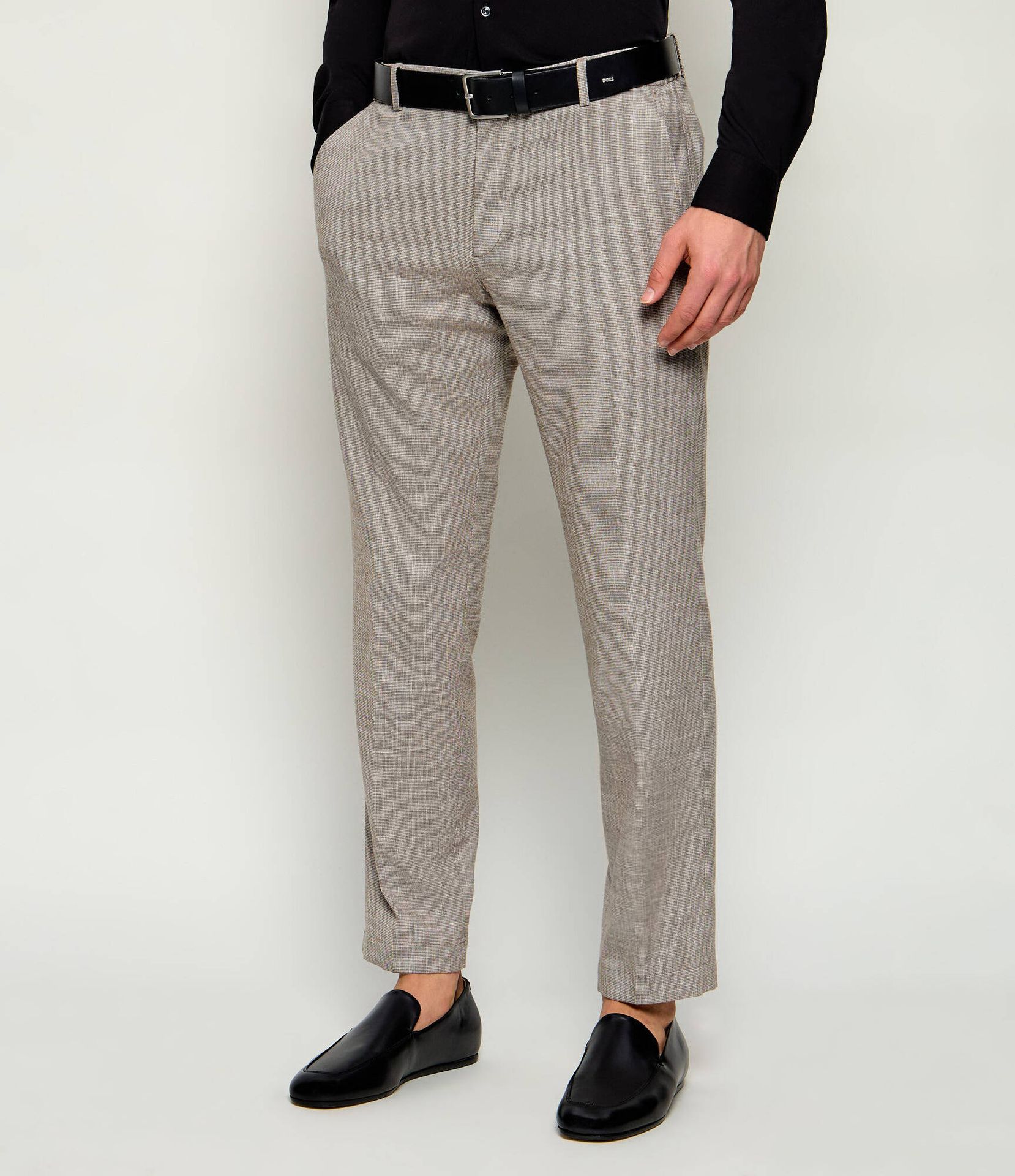 Joop! Spodnie chino Sake-W Slim Fit z dodatkiem lnu