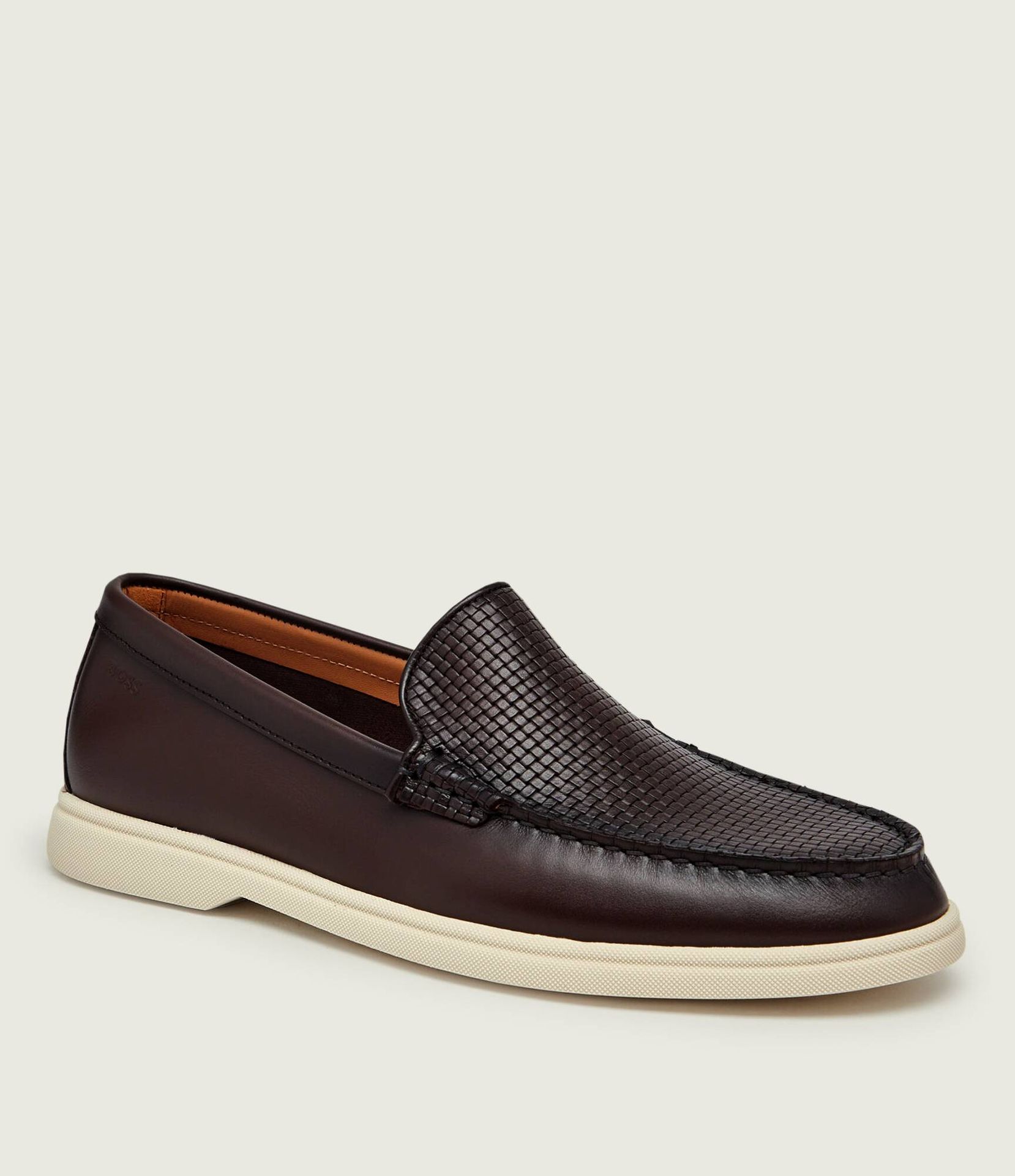BOSS BLACK Skórzane loafersy Sienne