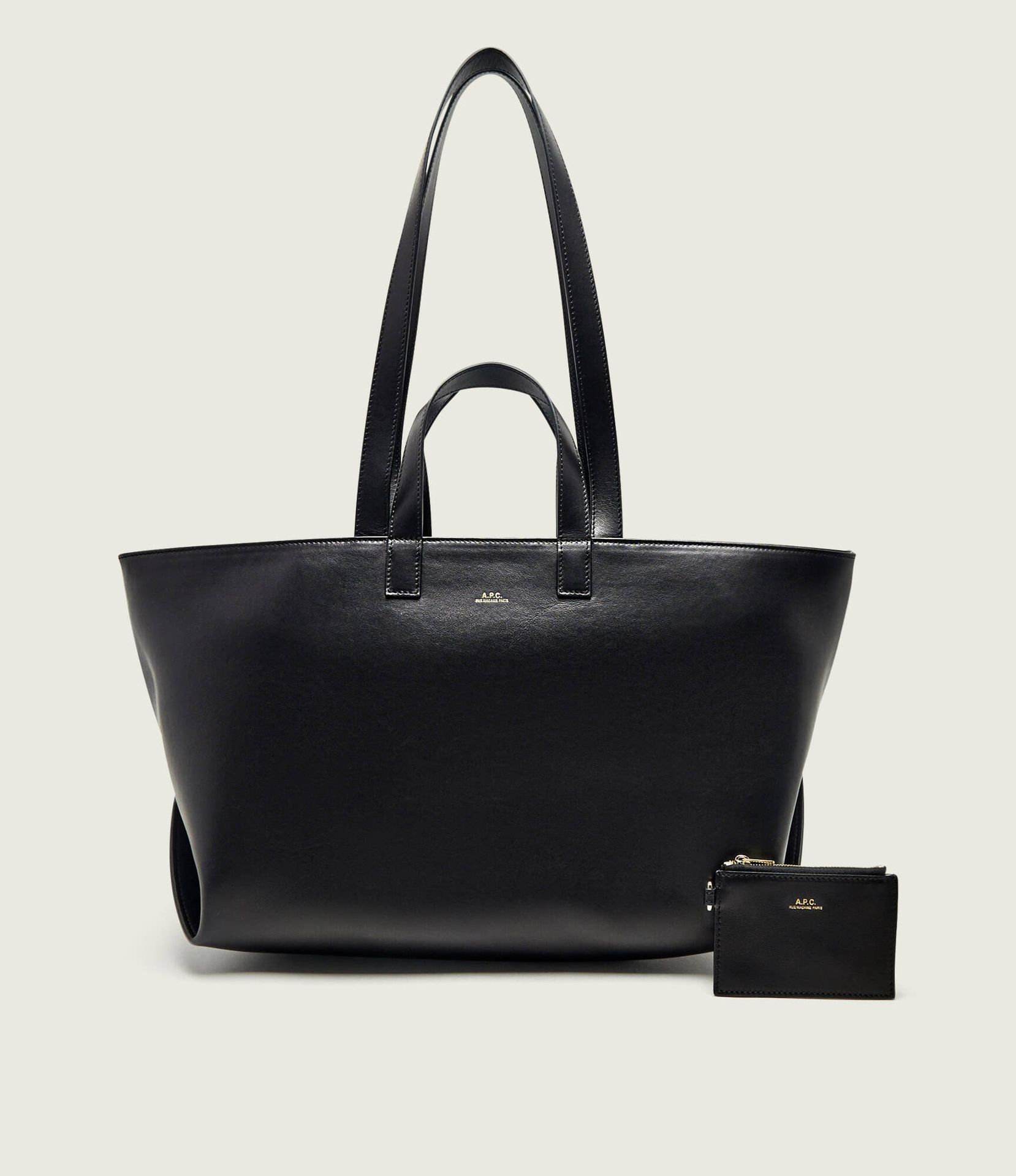 A.P.C. Skórzana shopperka + saszetka Le Drummer