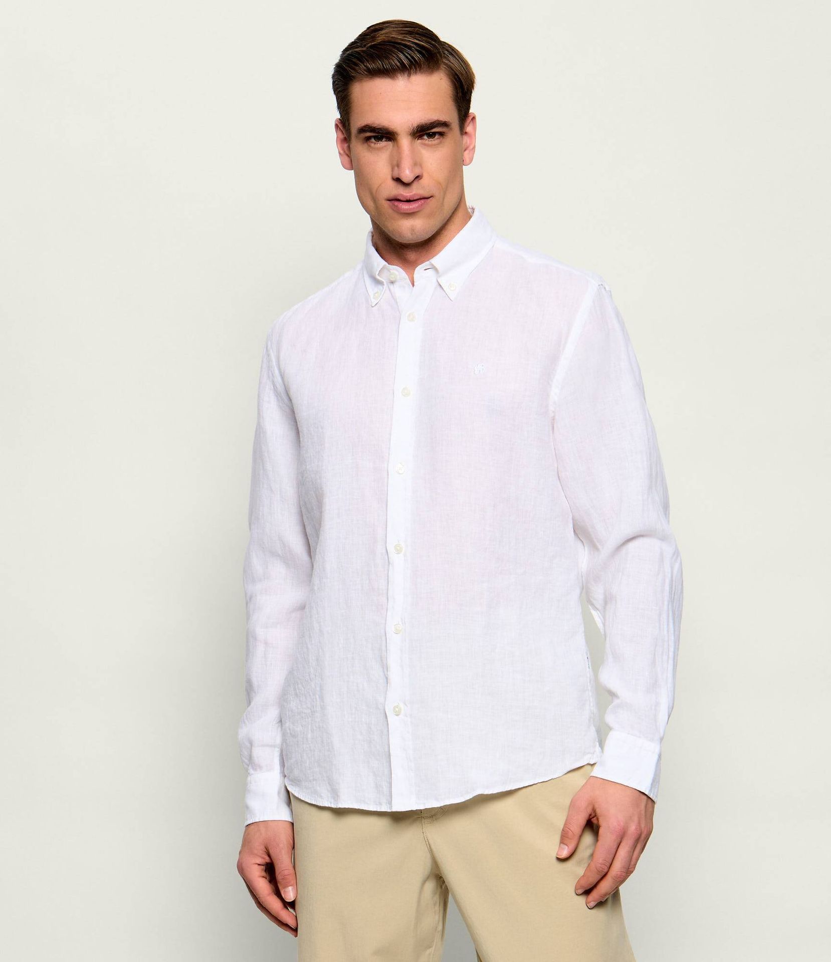 BOSS BLACK Lniana koszula H-LIAM-BD-E-C1-261 Regular Fit