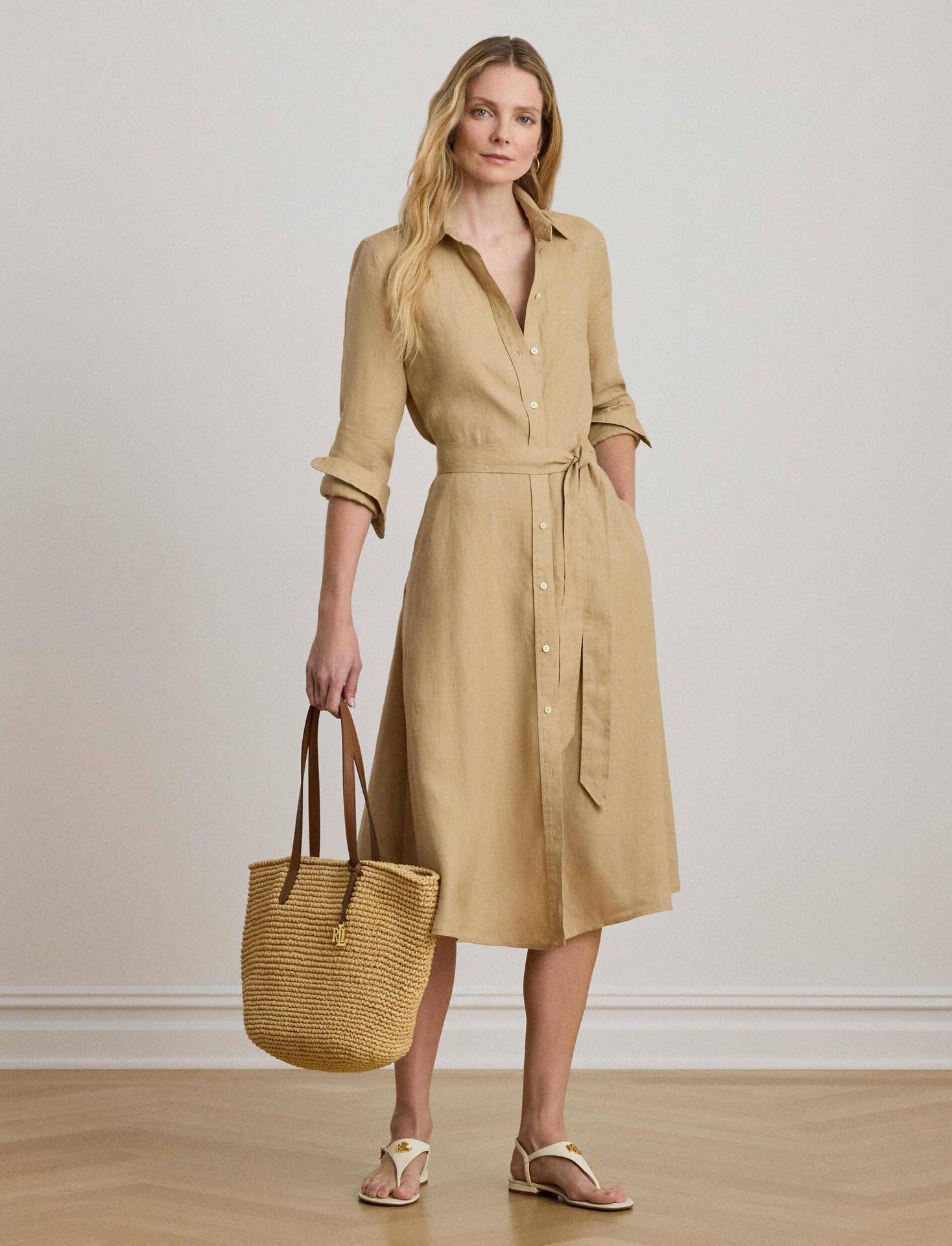 LAUREN RALPH LAUREN Lniana sukienka ADALINA