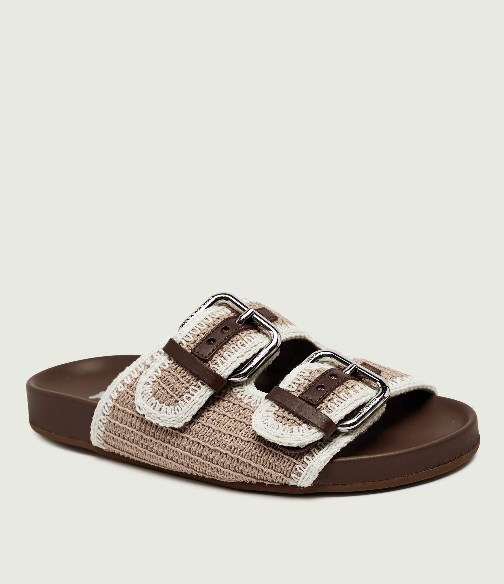 Weekend MaxMara Klapki WKABONITO z dodatkiem skóry