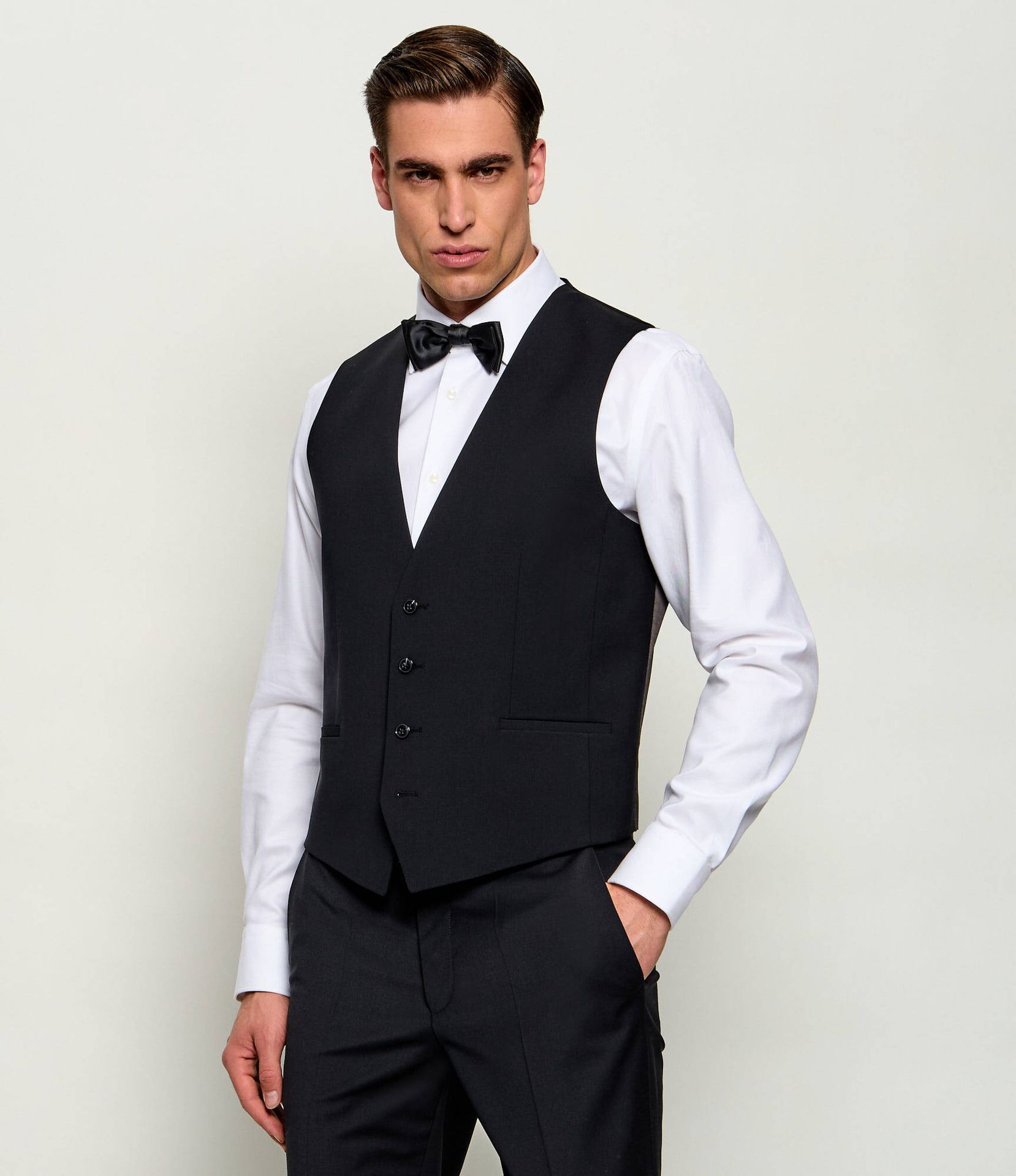 HUGO Wełniana kamizelka Vin253X-MH Slim Fit