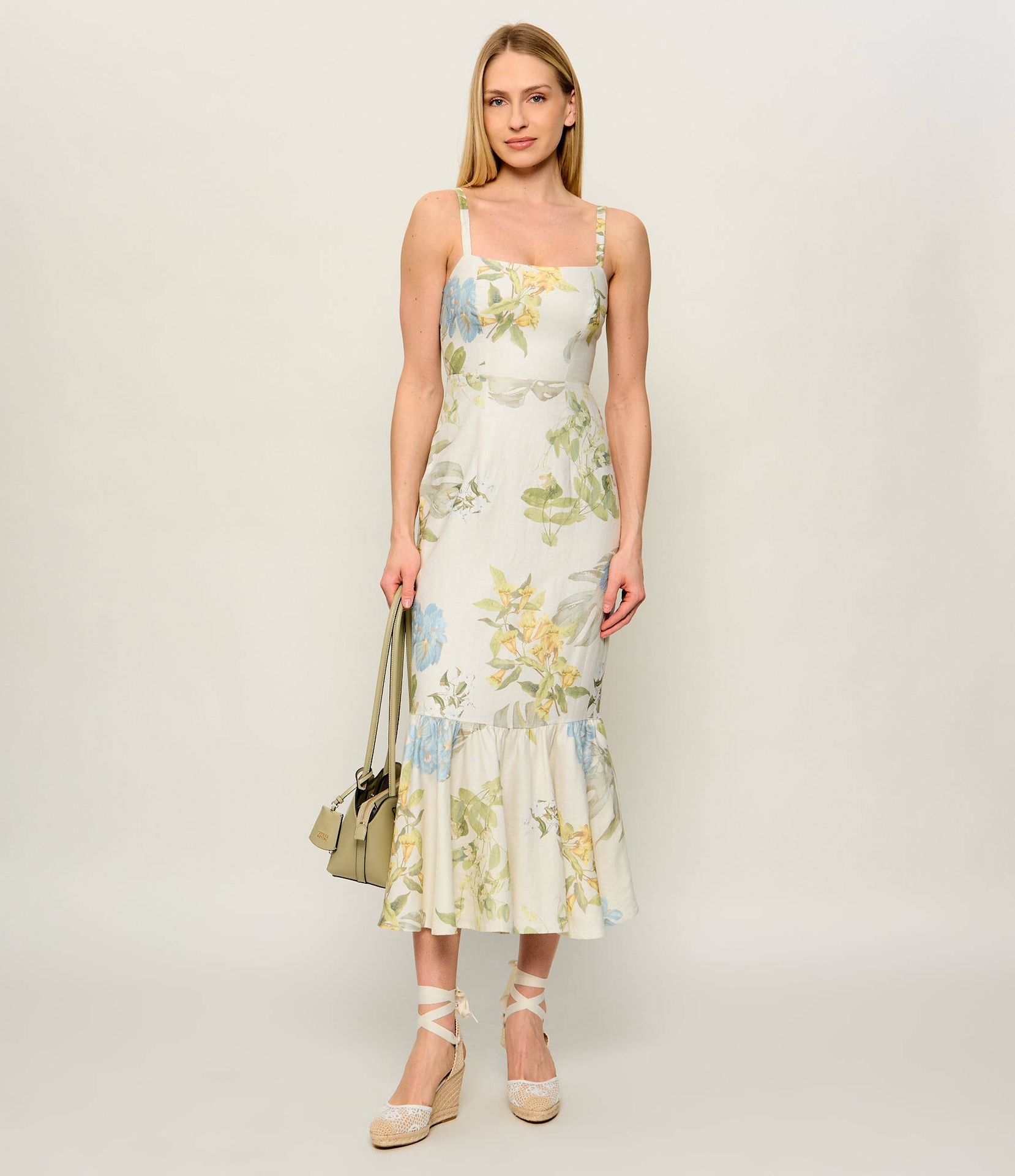 GUESS Lniana sukienka RORY