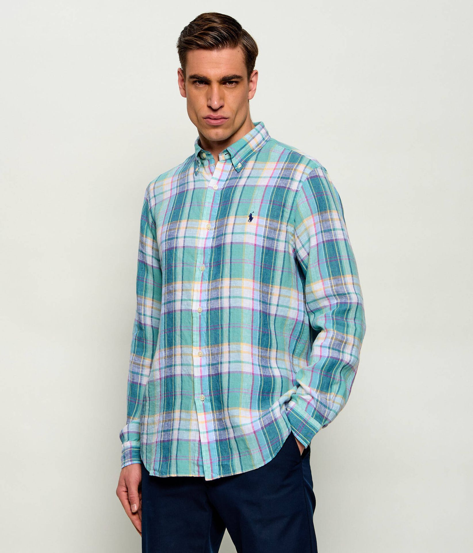POLO RALPH LAUREN Lniana koszula Custom fit