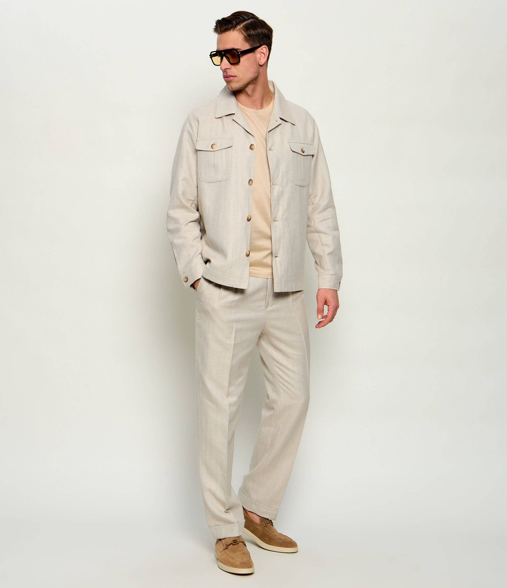 Gran Sasso Lniany komplet Regular Fit
