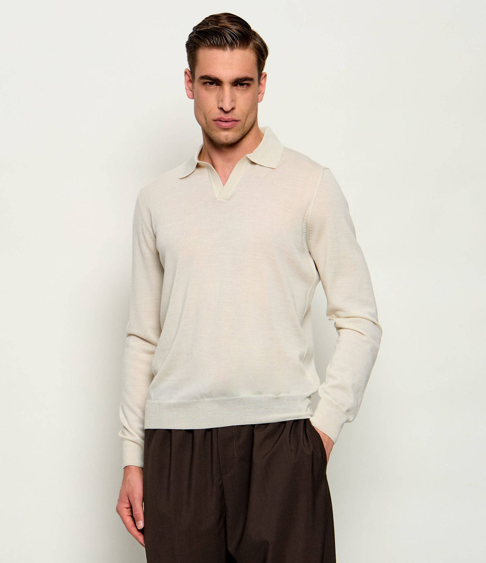 Gran Sasso Wełniany sweter Slim Fit