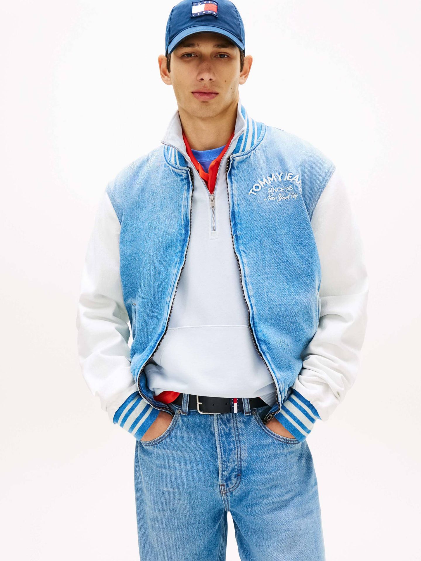 Tommy Jeans Jeansowa kurtka bomber Relaxed fit
