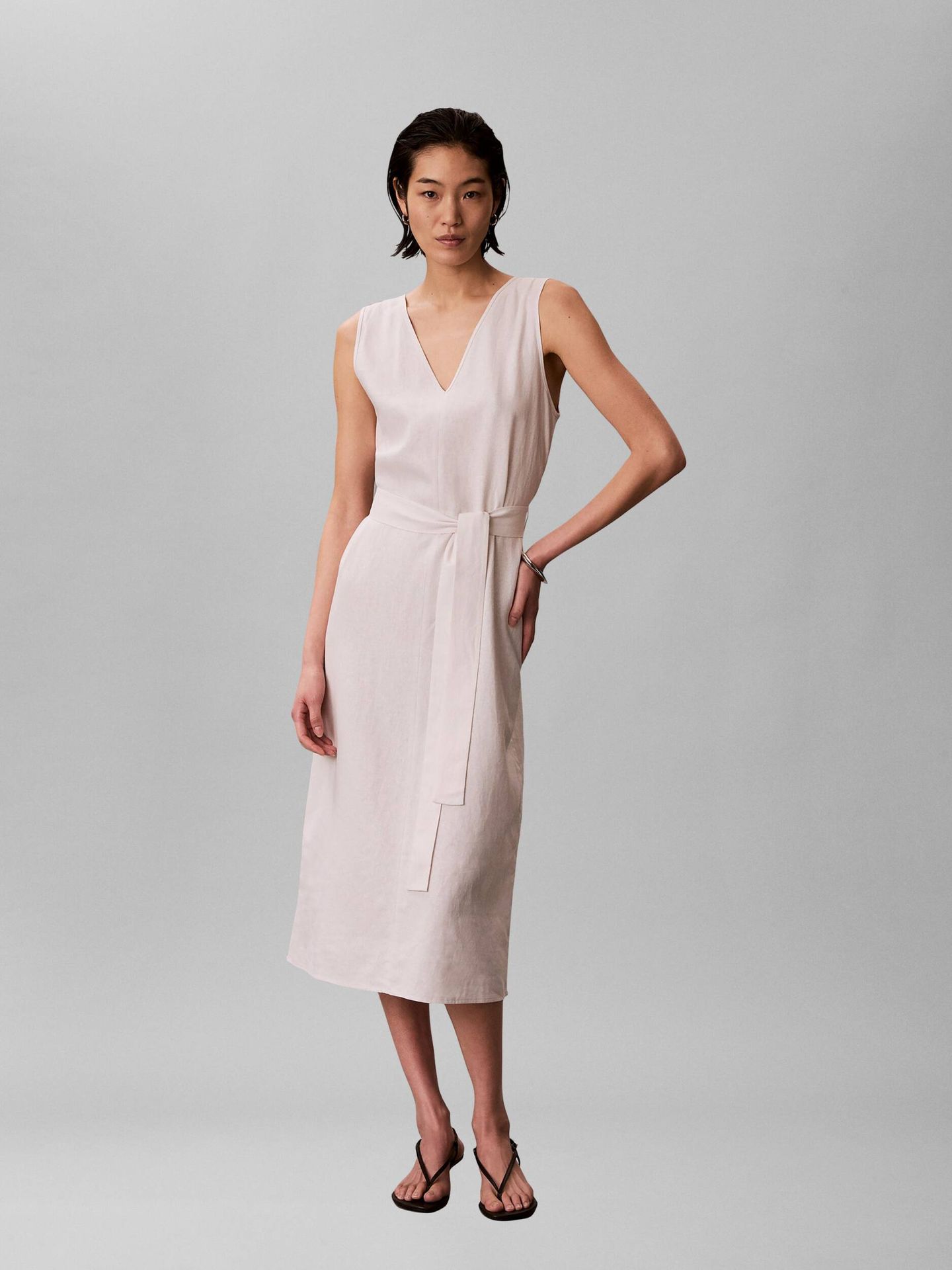 Calvin Klein Lniana sukienka