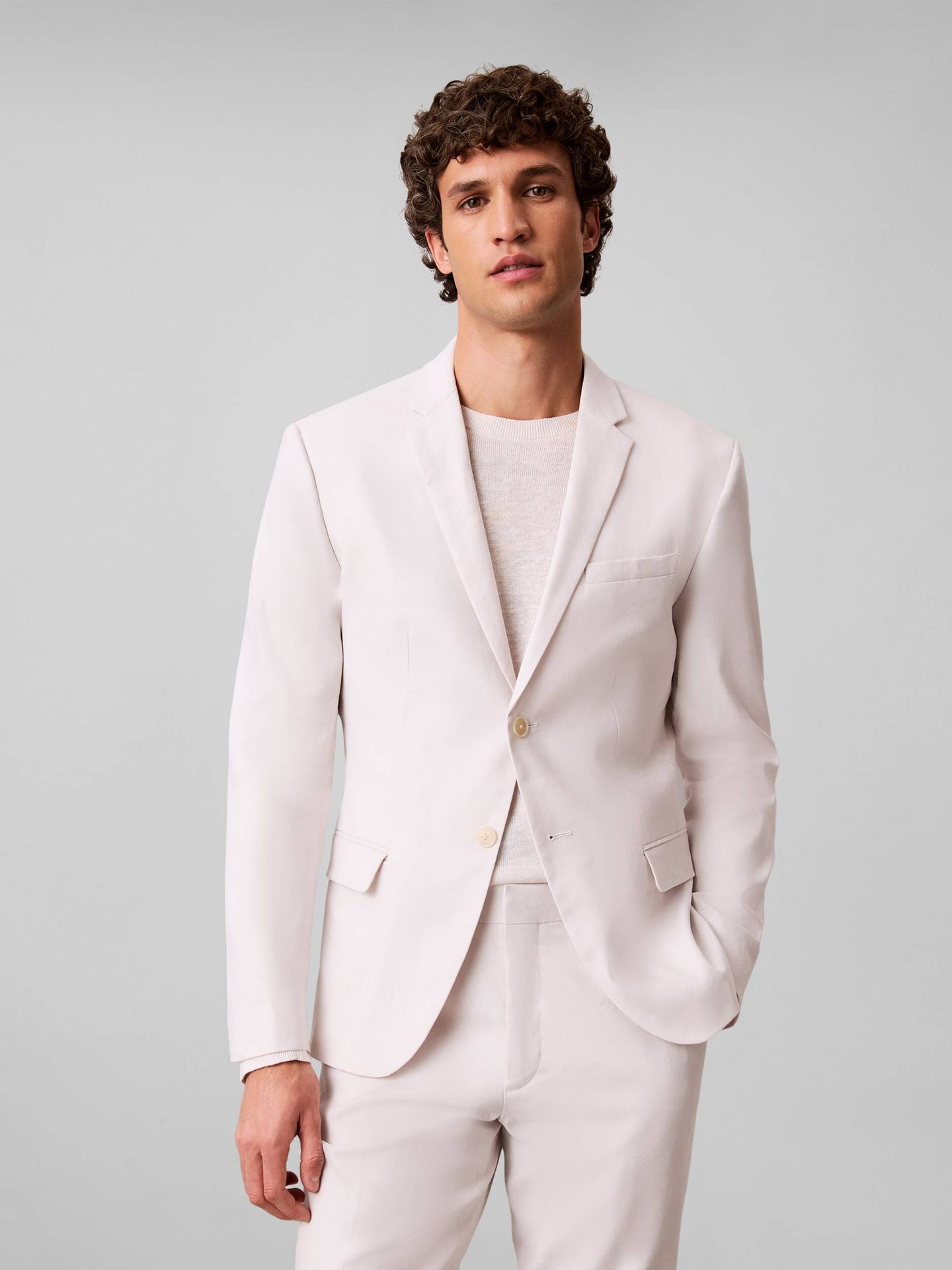 Calvin Klein Lniana marynarka Slim Fit