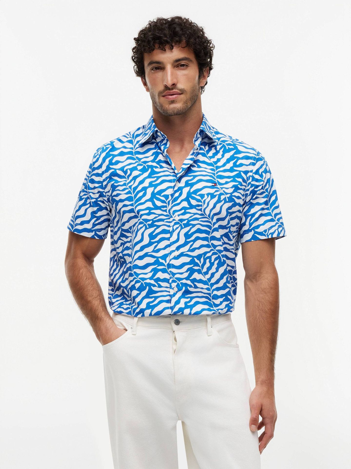 Tommy Hilfiger Koszula PAPERTOUCH PALM Regular Fit
