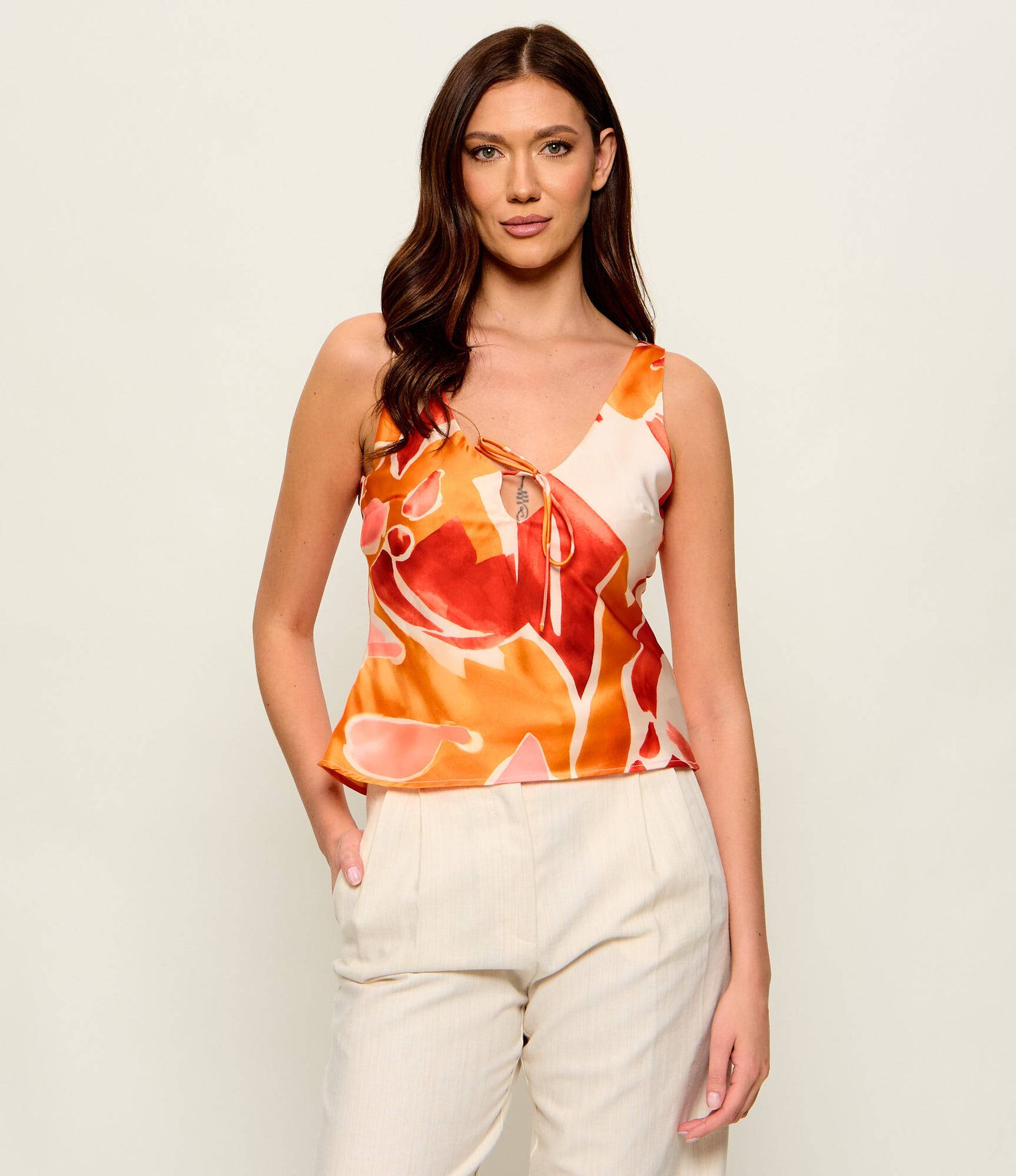 Desigual Satynowa bluzka PIRE Regular Fit
