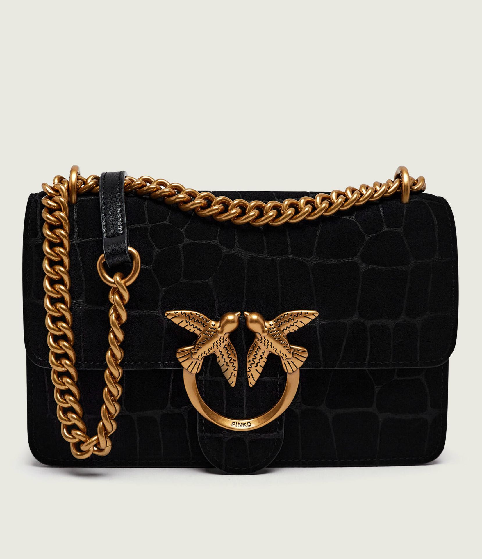 Pinko Torebka na ramię LOVE ONE MINI DC zamsz