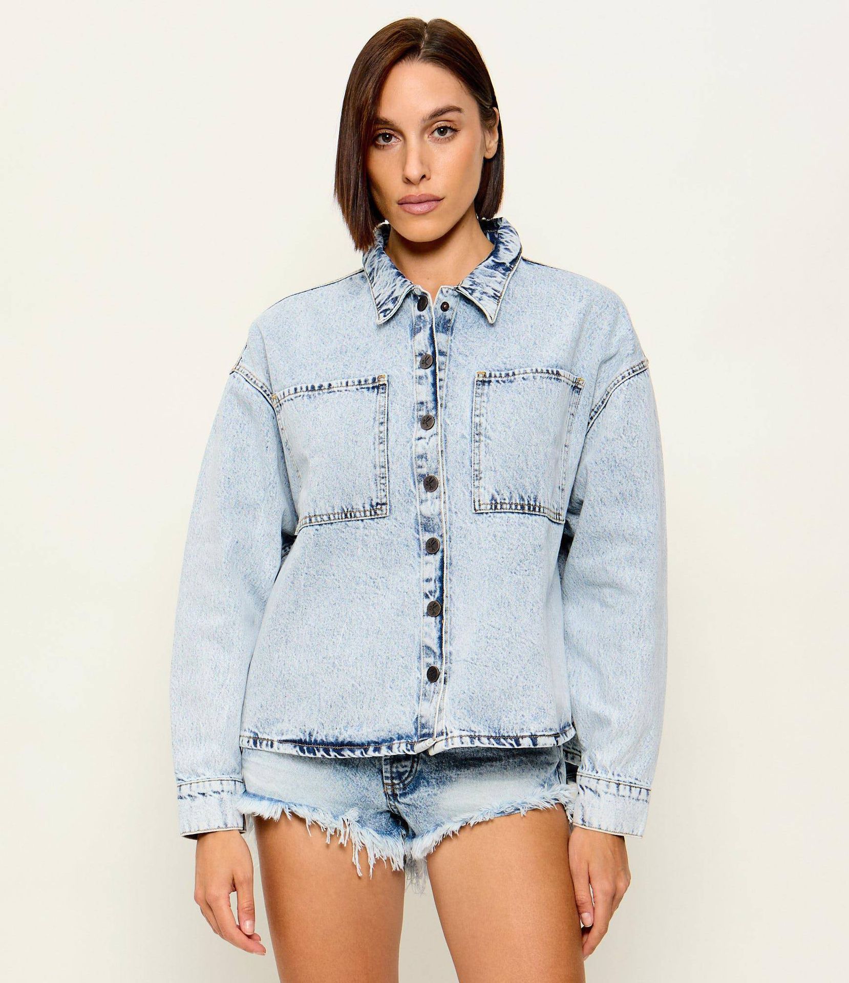 One Teaspoon Jeansowa kurtka JE T''AIME Loose fit
