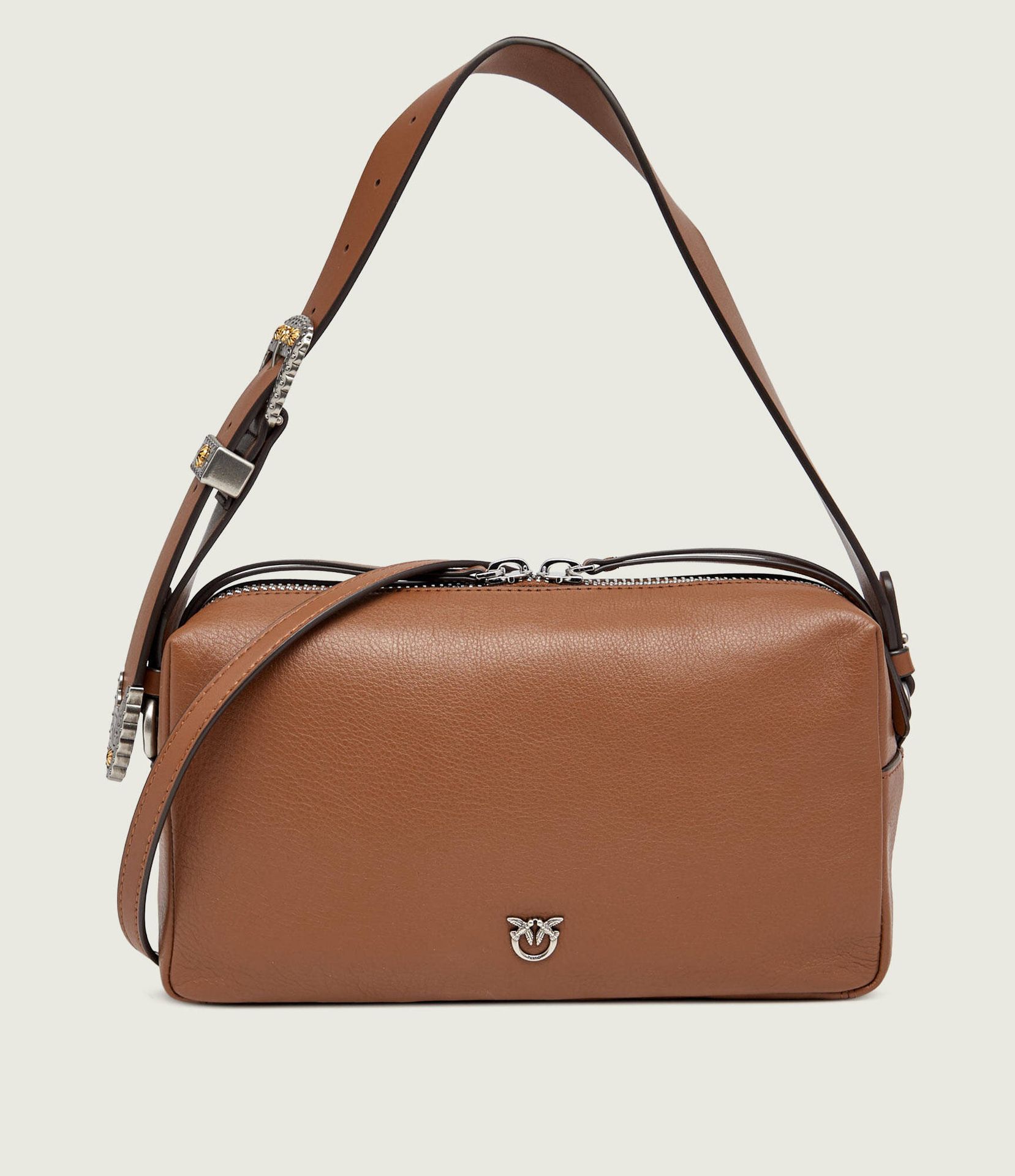 Pinko Skórzana torebka na ramię BAULETTO TRITTICO