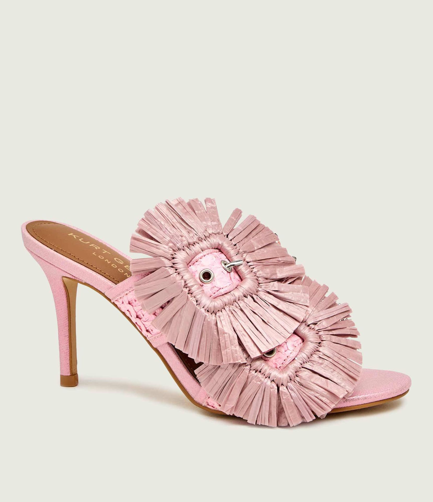 Kurt Geiger Klapki na szpilce Raffia Buckle