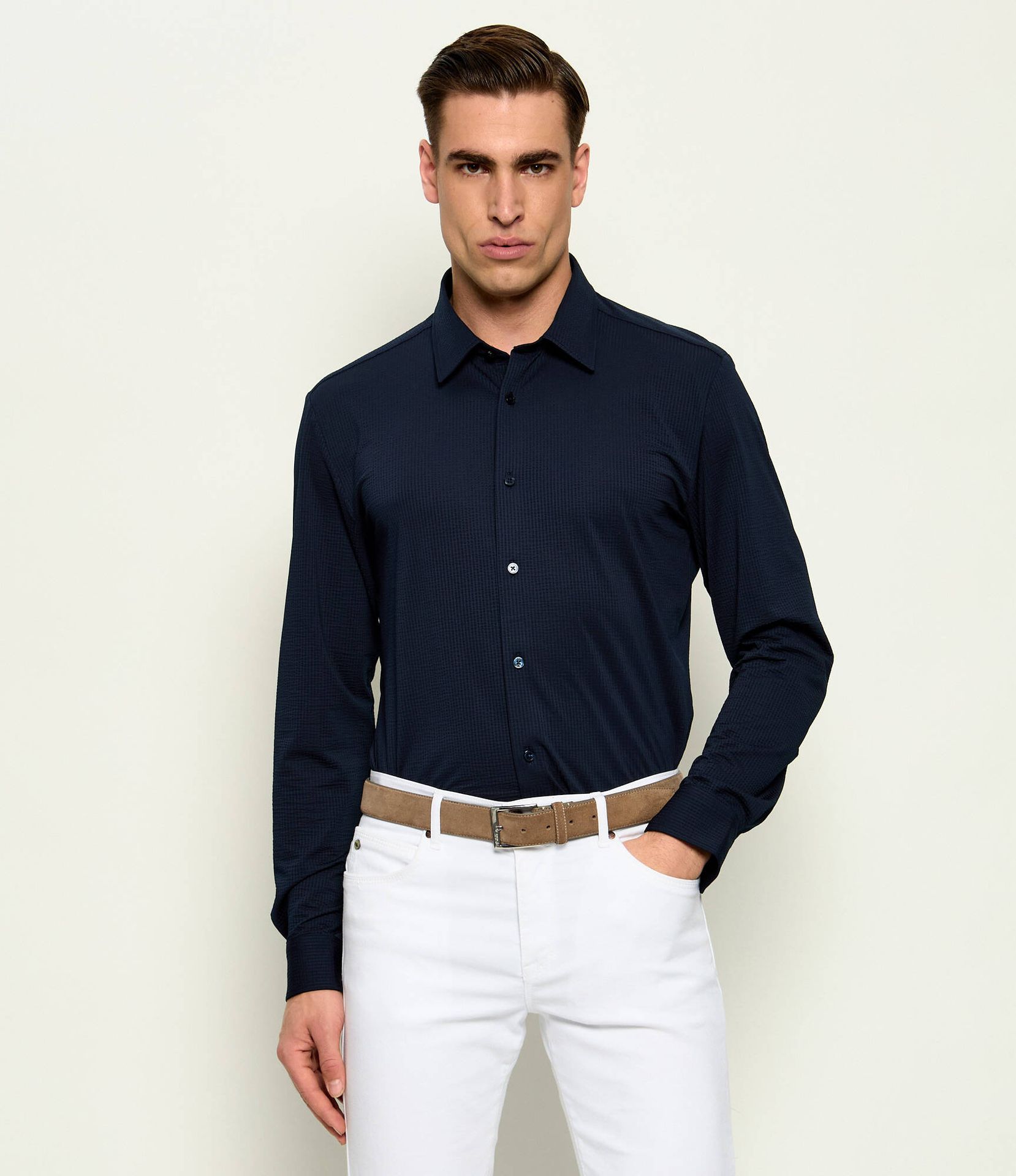 BOSS BLACK Koszula P-ROAN-K-F-261 Slim Fit stretch