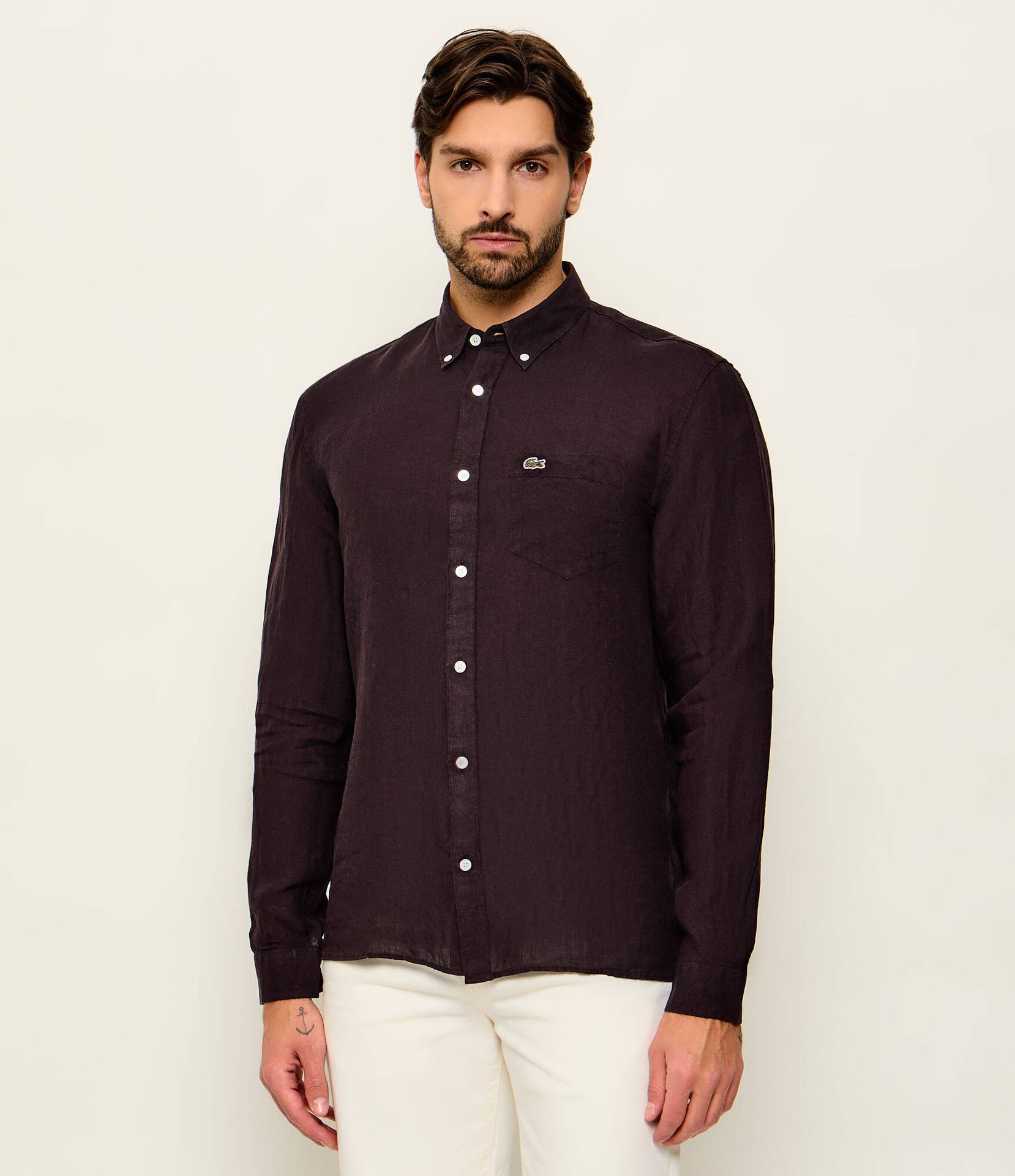 Lacoste Lniana koszula Regular Fit