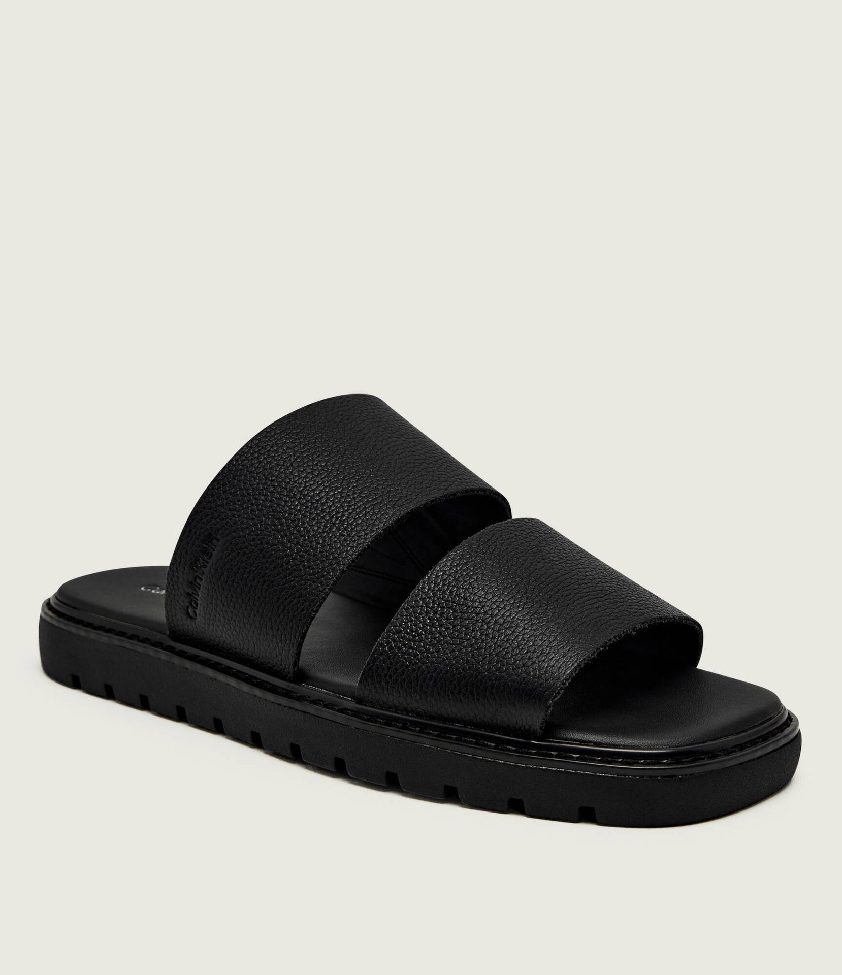 Calvin Klein Skórzane klapki SQ MOLDED DB