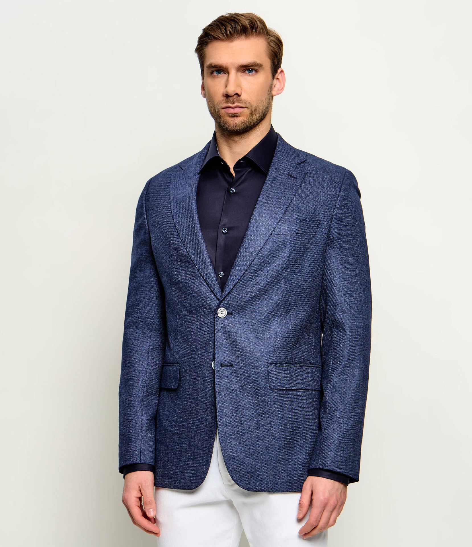 BOSS BLACK Marynarka H-Hutson-262 Regular Fit z dodatkiem lnu