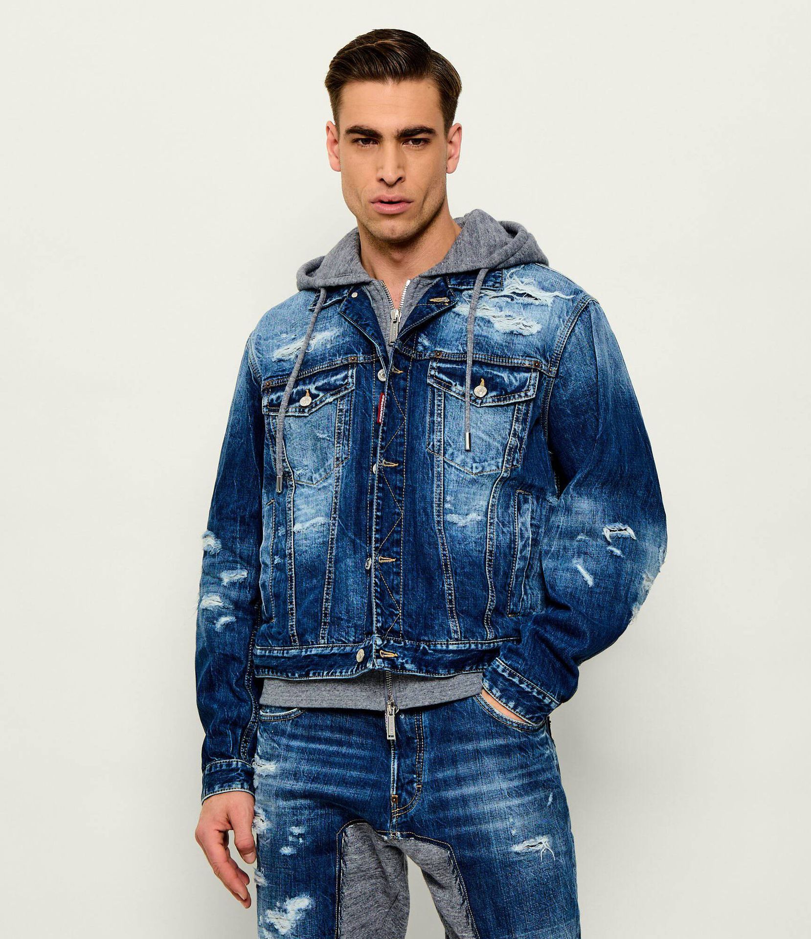 Dsquared2 Jeansowa kurtka Oversize fit