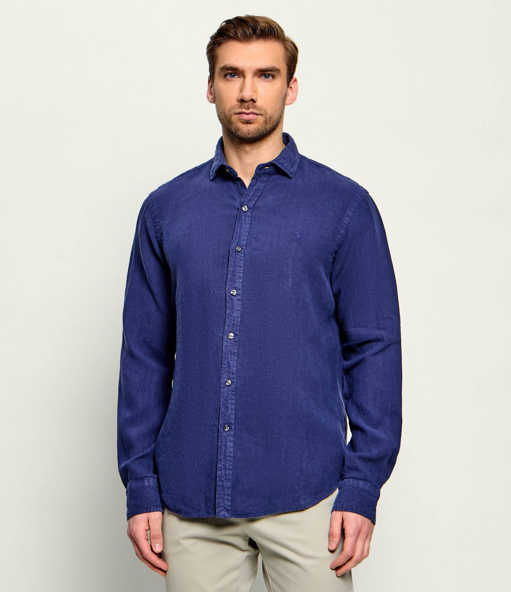 POLO RALPH LAUREN Lniana koszula Custom fit