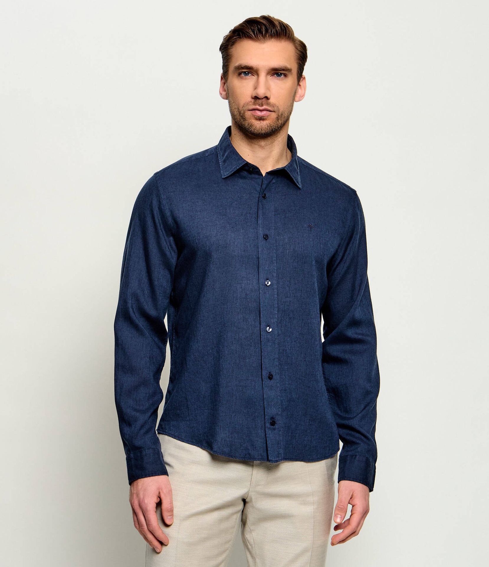 Joop! Koszula Mike Casual fit z dodatkiem lnu