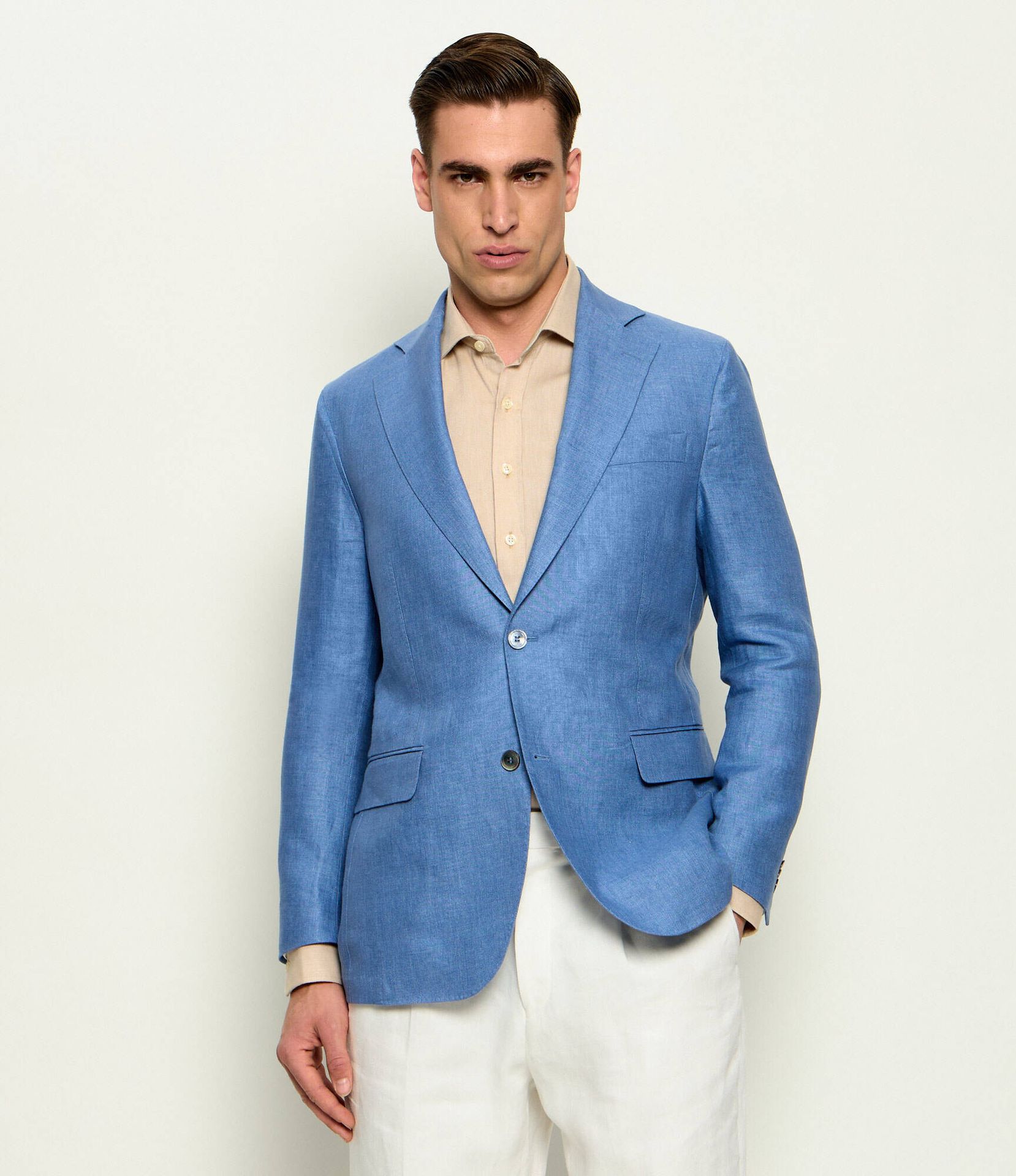 Oscar Jacobson Lniana marynarka Ferry Regular Fit
