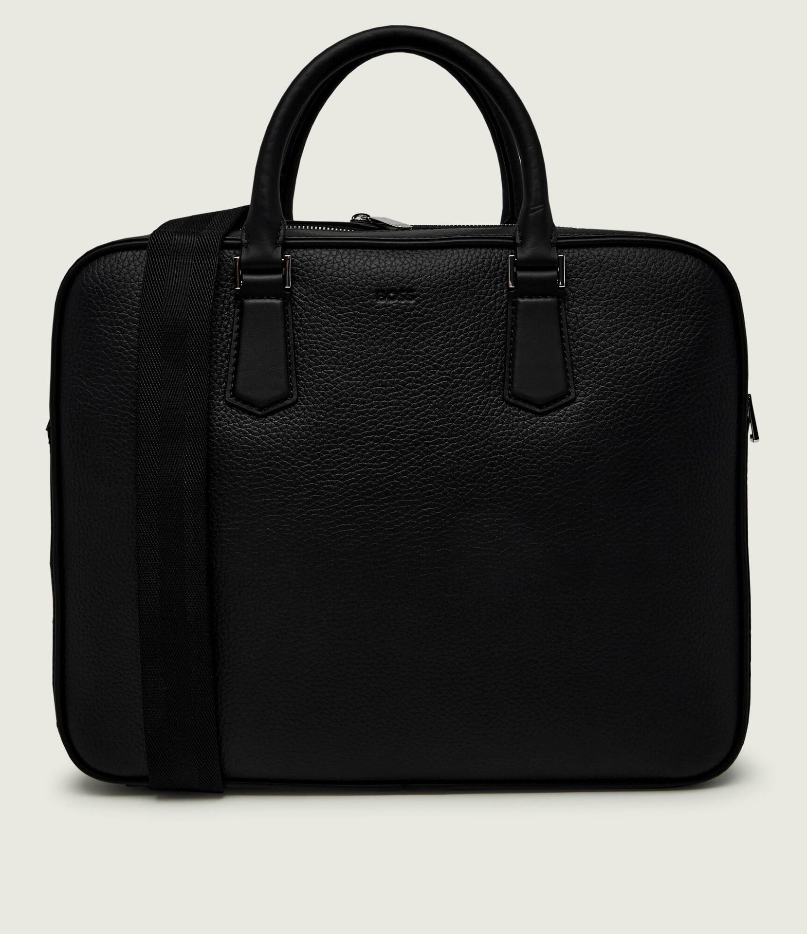BOSS BLACK Skórzana torba na laptopa 15